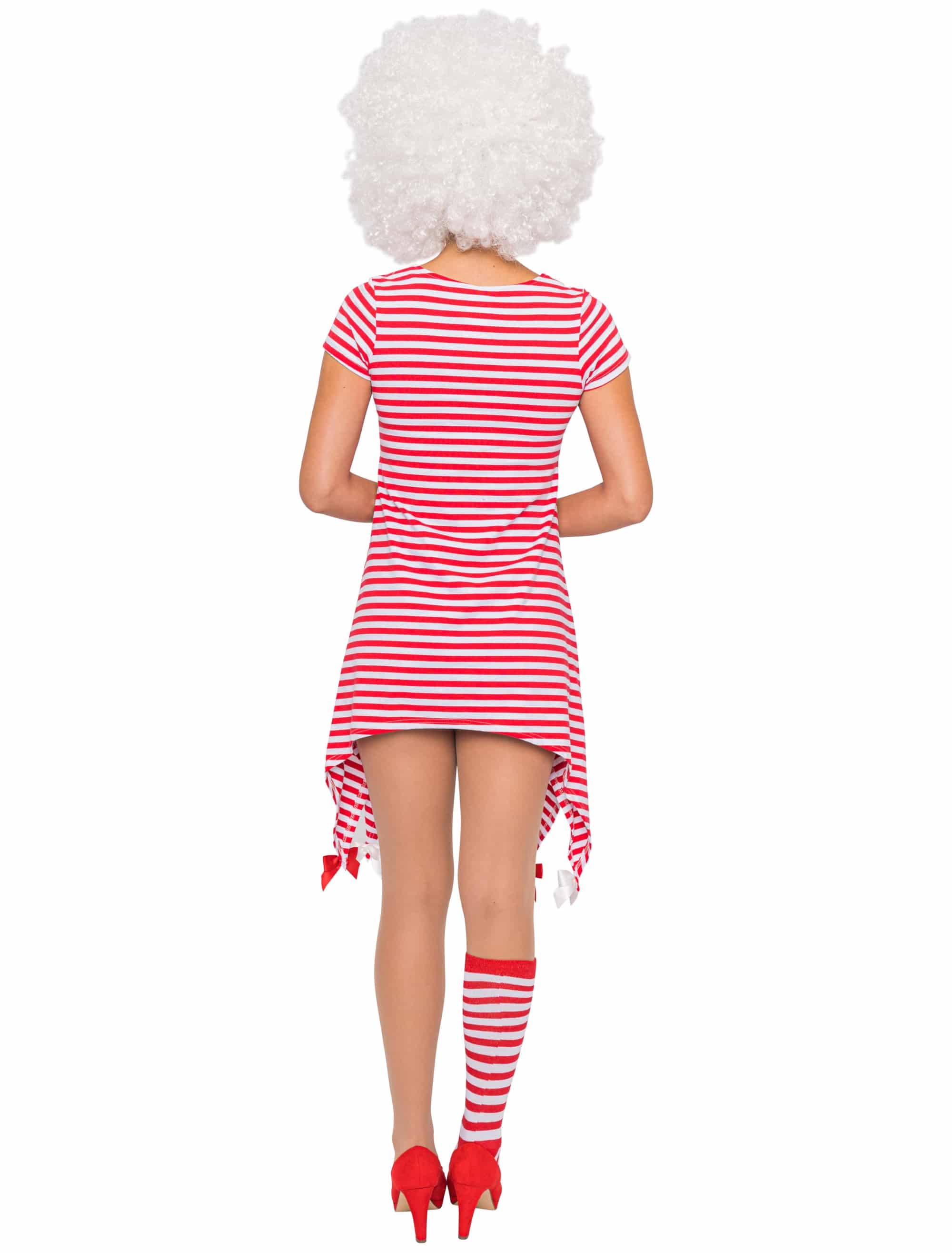 Tunika kurzarm Damen rot/weiß S