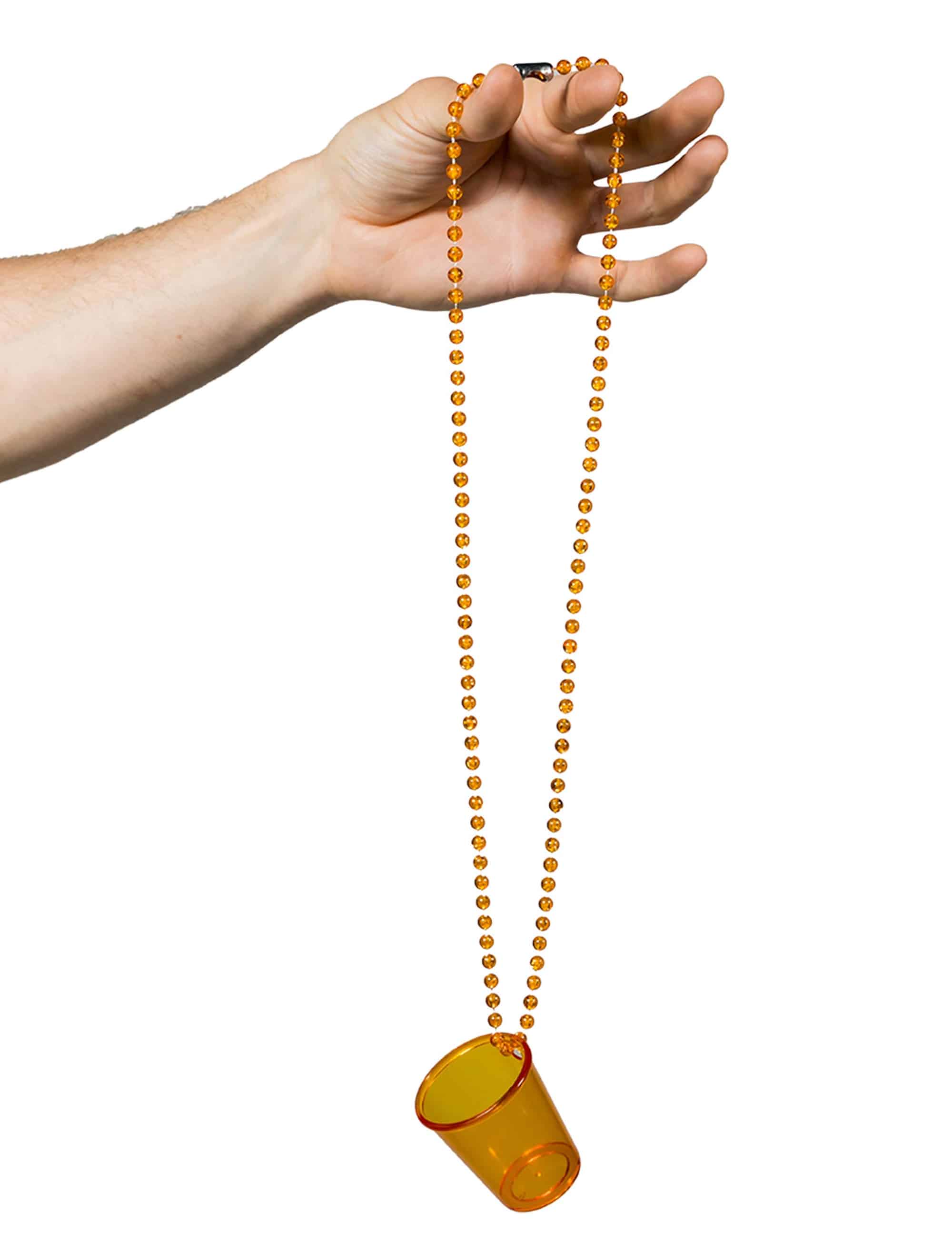 Halskette mit Shotglas orange