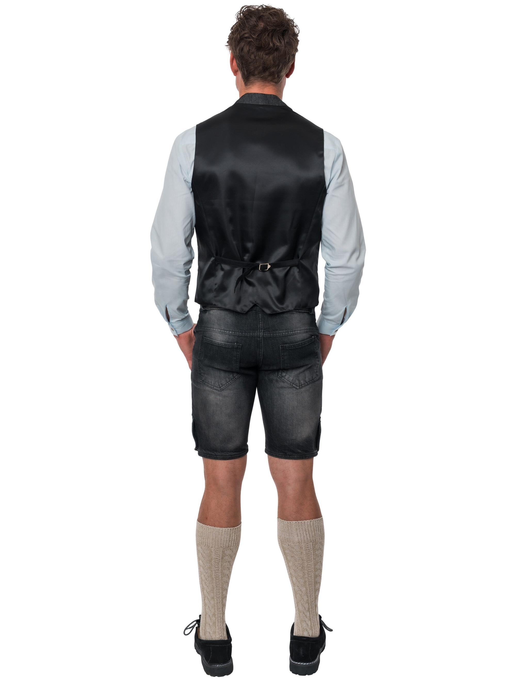 Trachtenweste Jeans Herren schwarz S