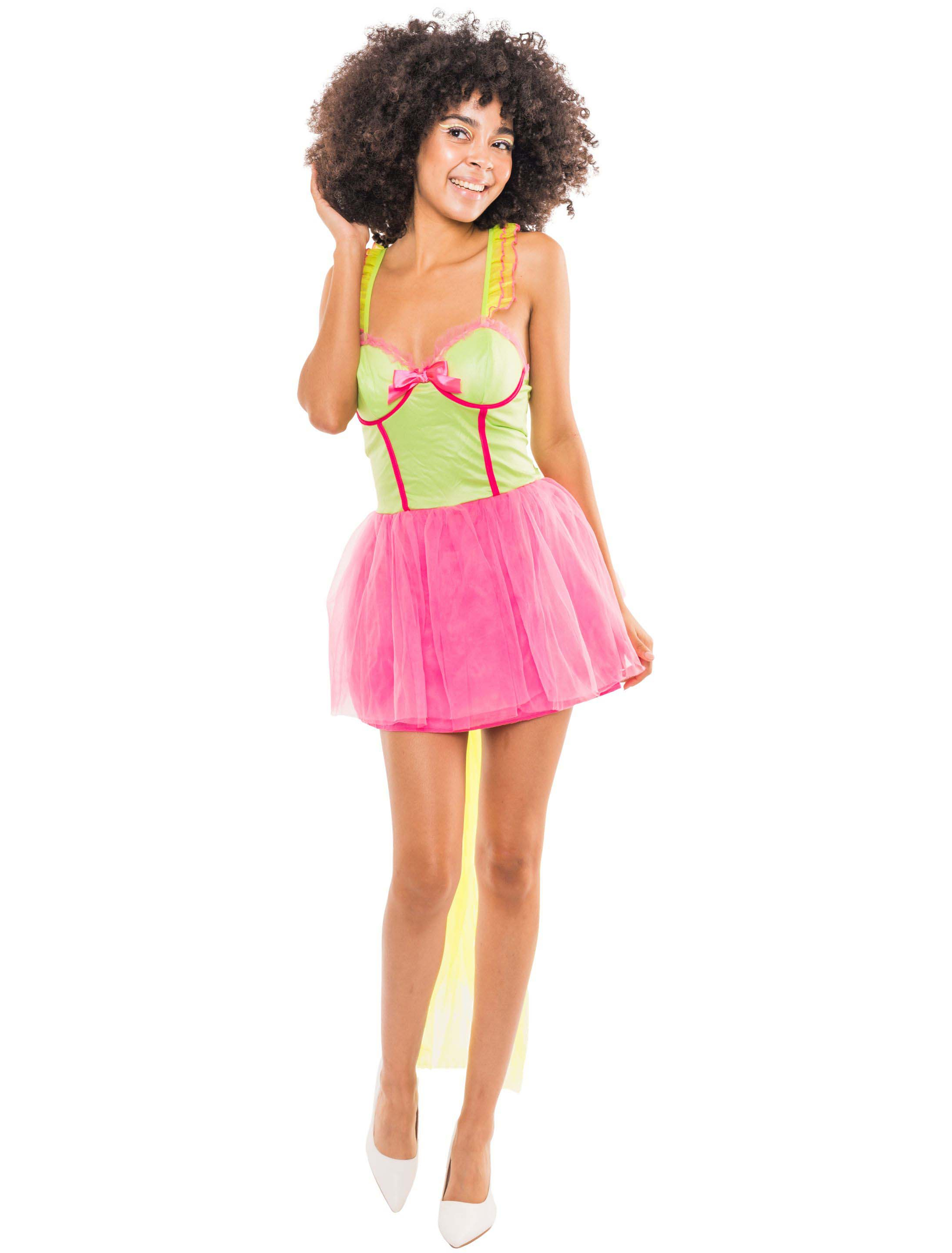 Kleid Ballerina Damen pink/grün 36-38