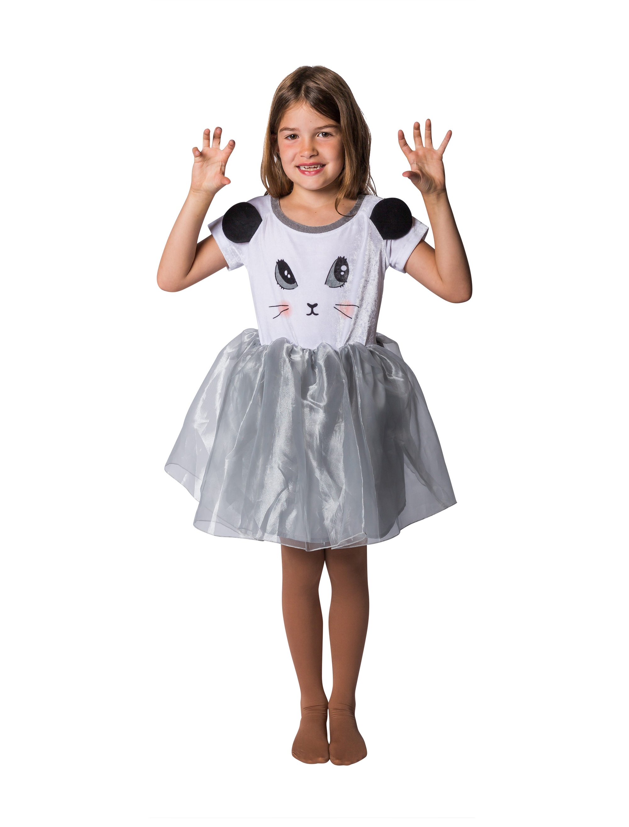 Kleid Maus Kinder schwarz/weiß 98-104