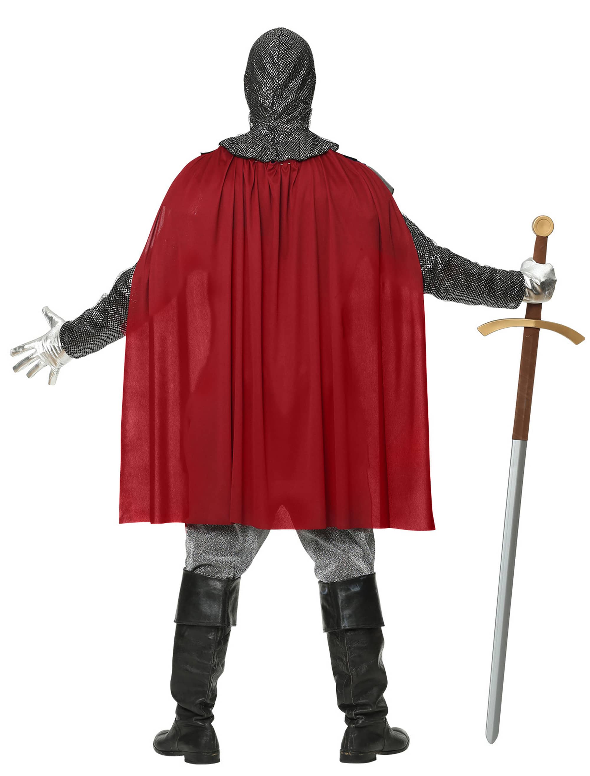 Ritter mit Umhang 3-tlg. Herren blau/silber L
