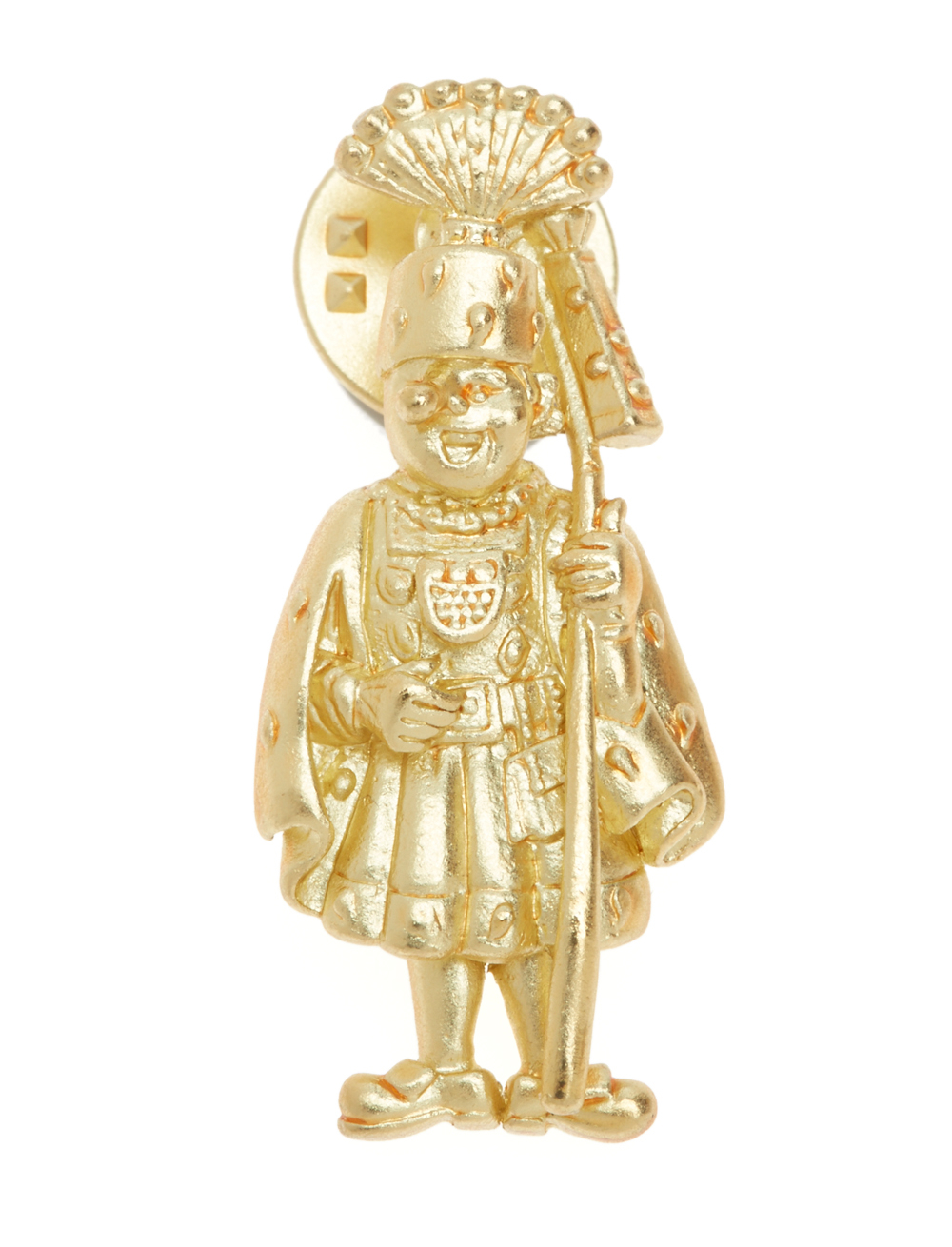 Pin Bauer gold bewegl. Beine