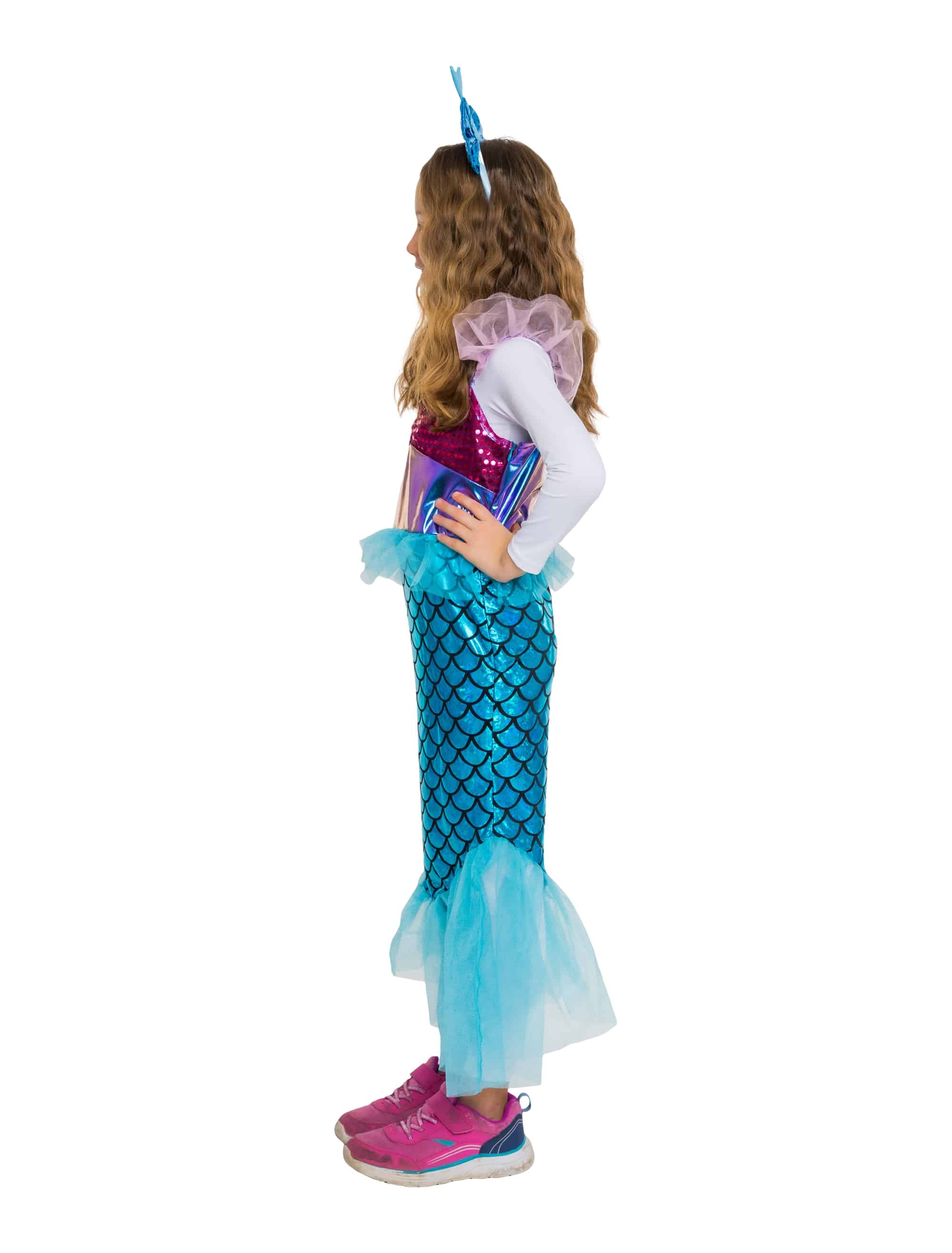 Trägerkleid Meerjungfrau Kinder türkis/pink 104