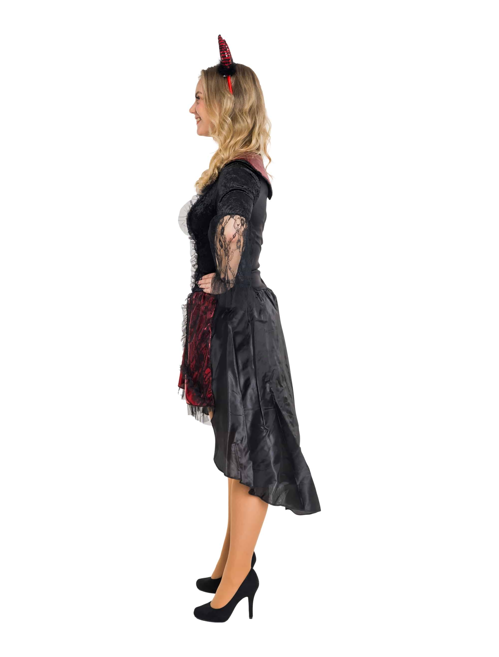 Kleid Vampirin schwarz/rot S/M