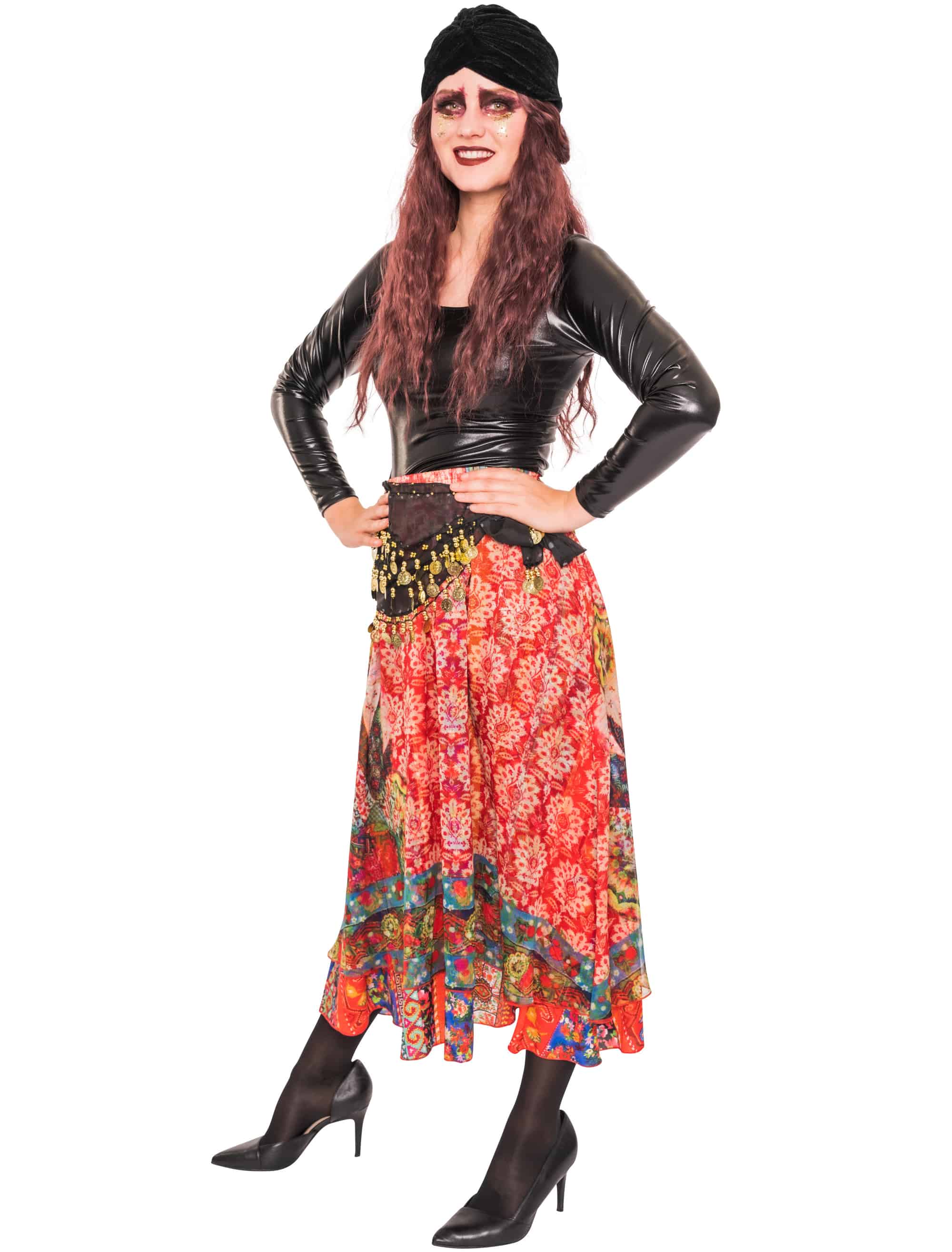 Rock Wahrsagerin bunt mehrfarbig 2XL/3XL