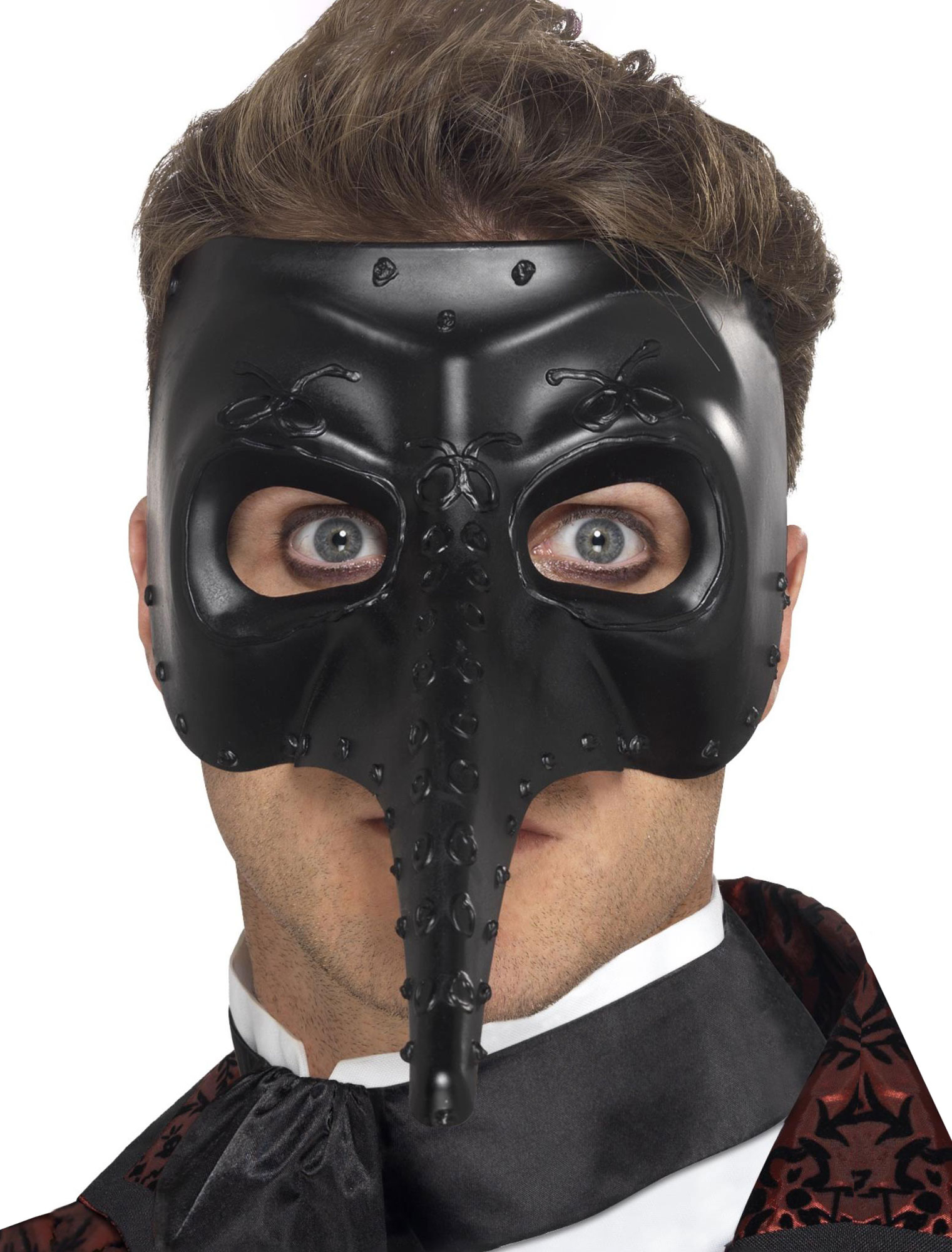 Maske Pestdoktor schwarz
