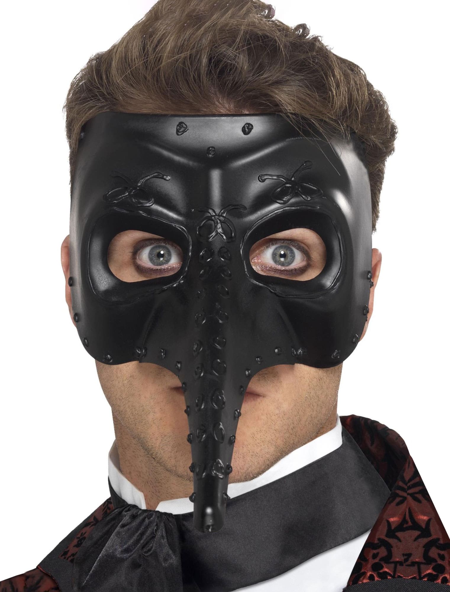 Maske Pestdoktor schwarz