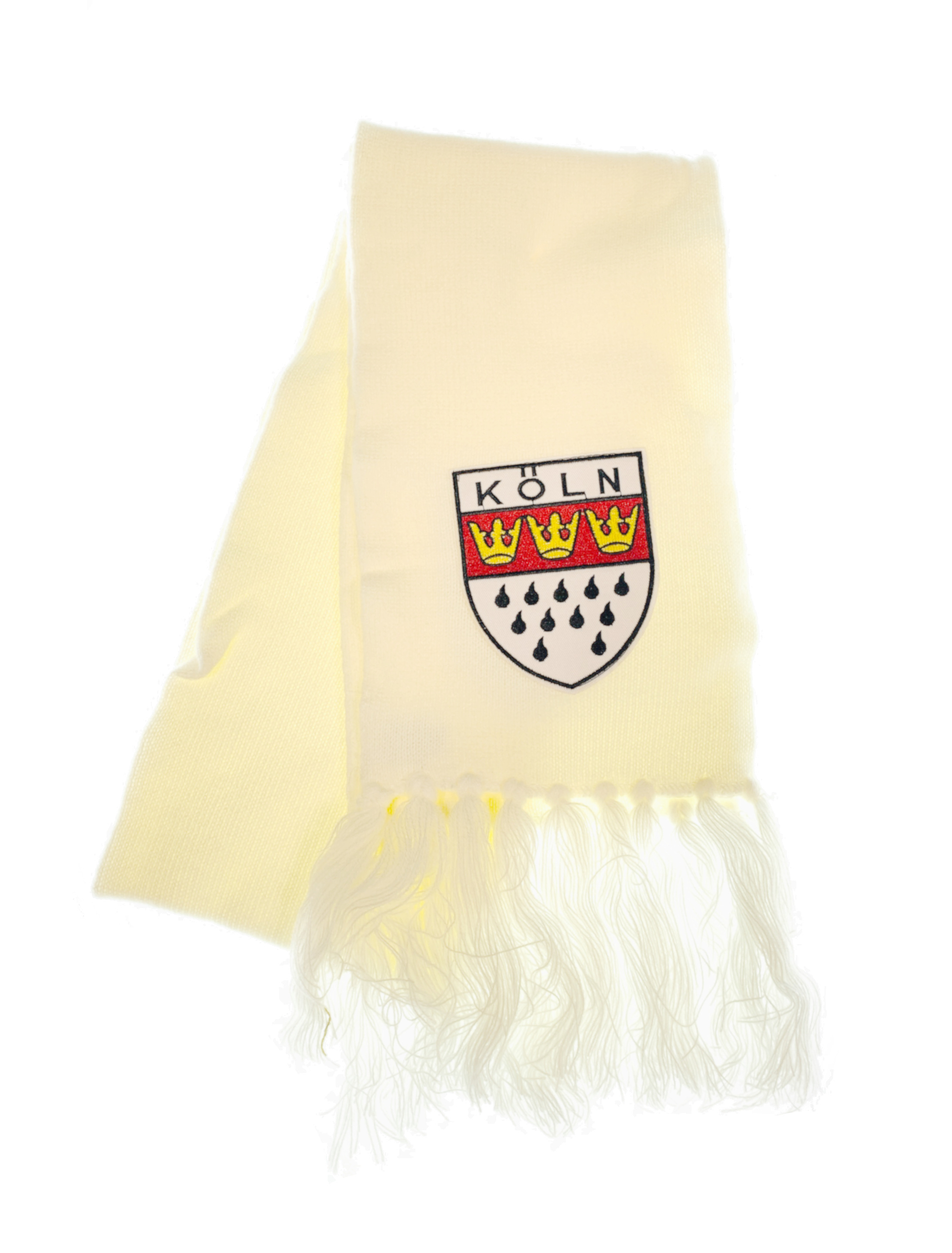 Schal Köln mit Wappen weiß 180cm