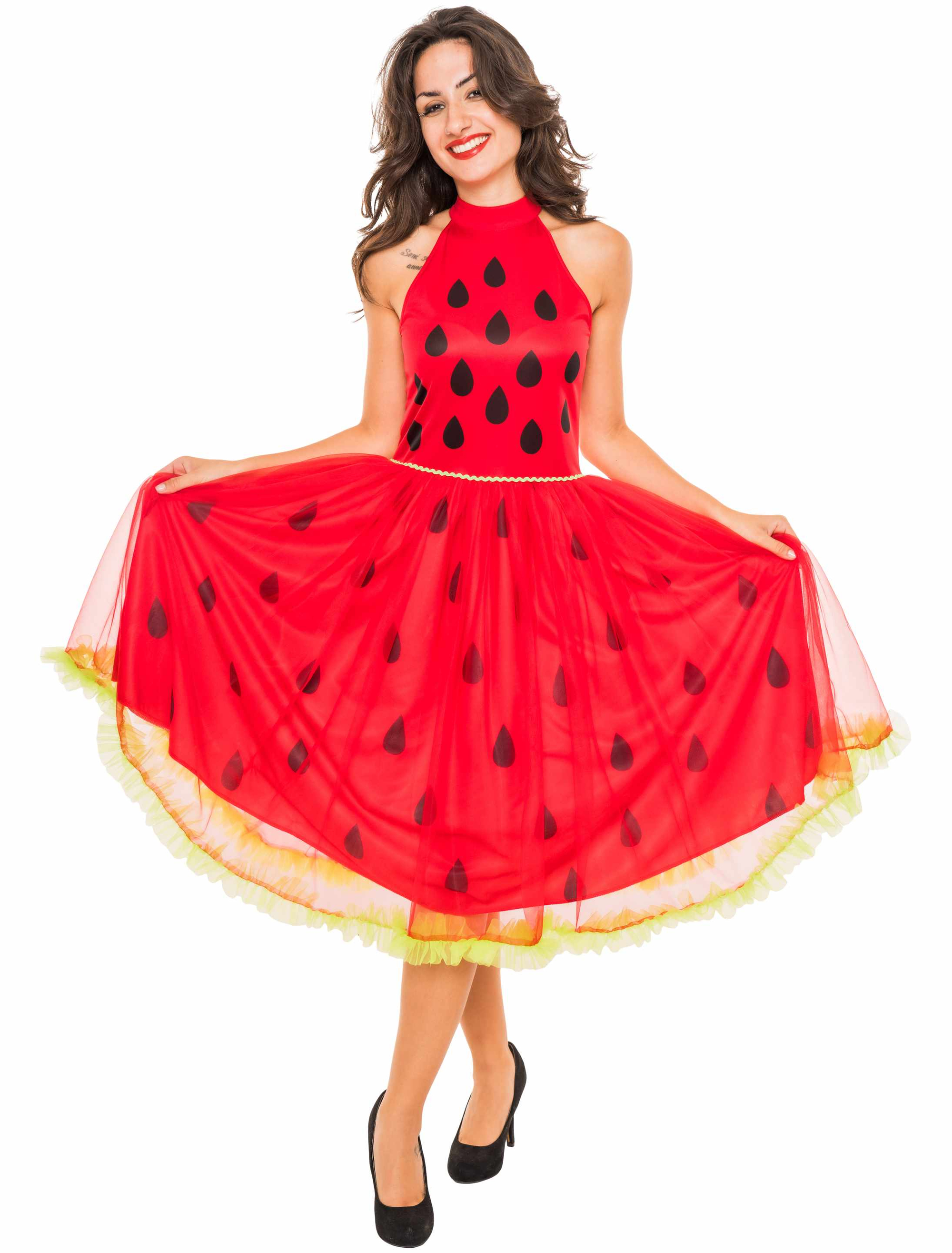 Kleid Wassermelone rot 2XL