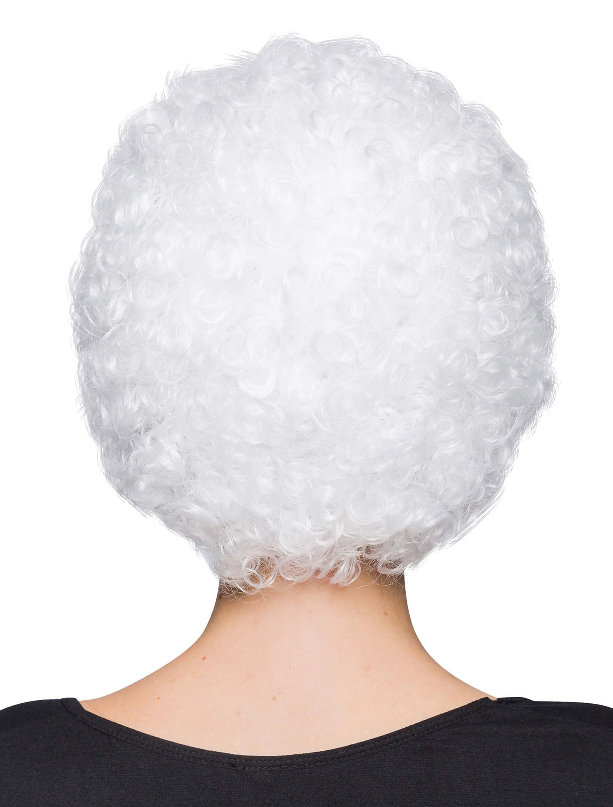 Perücke Clown Locken weiß one size