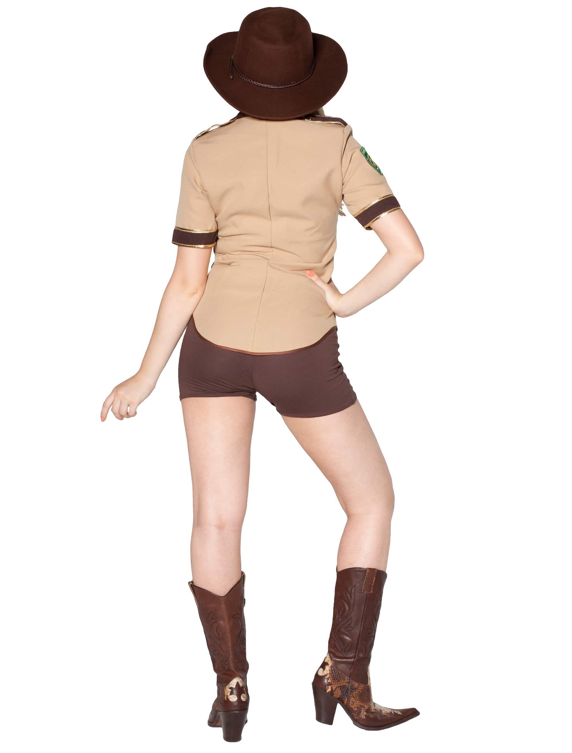 Sexy Sheriff 2-tlg. Damen beige/braun 38