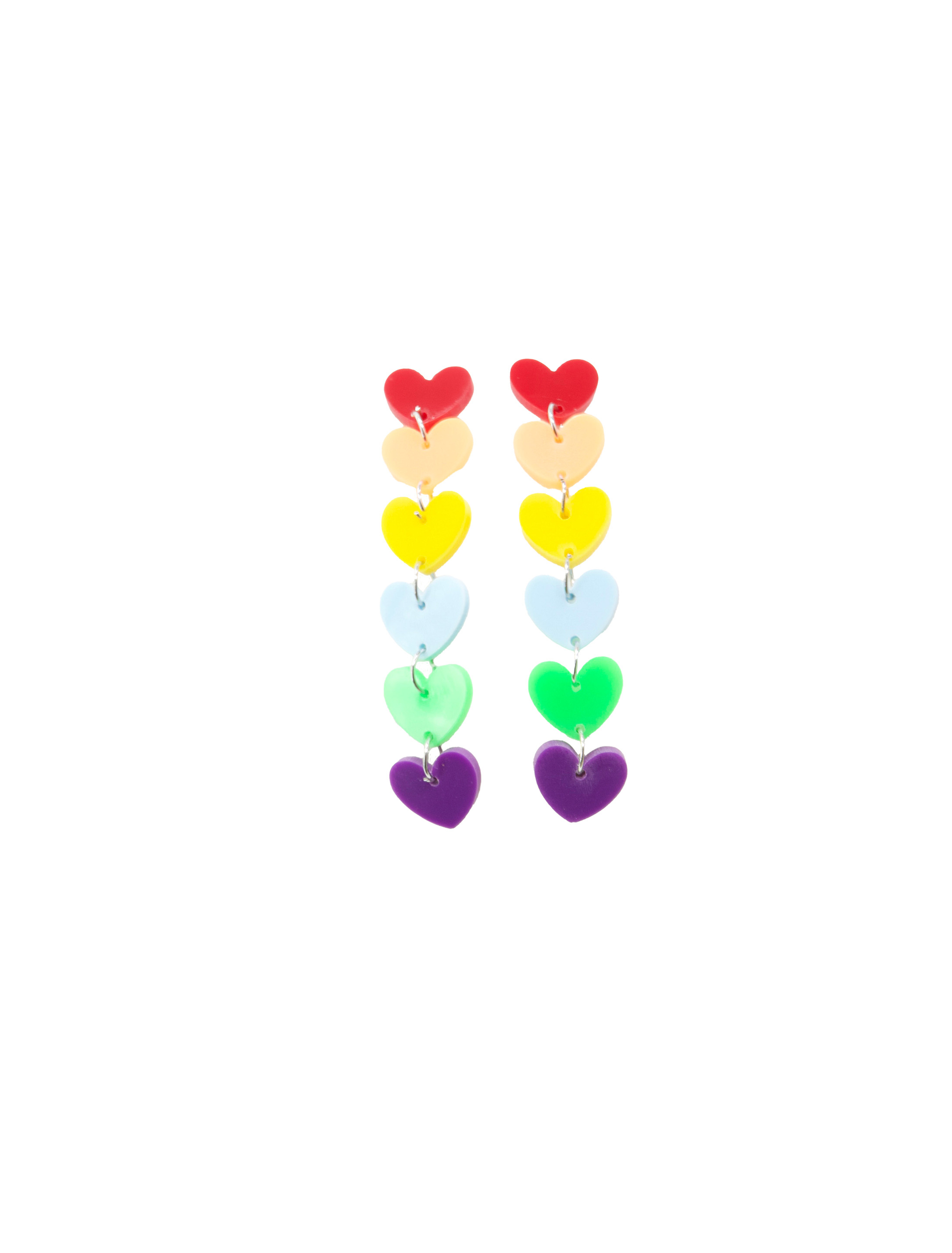Ohrringe Herzen rainbow