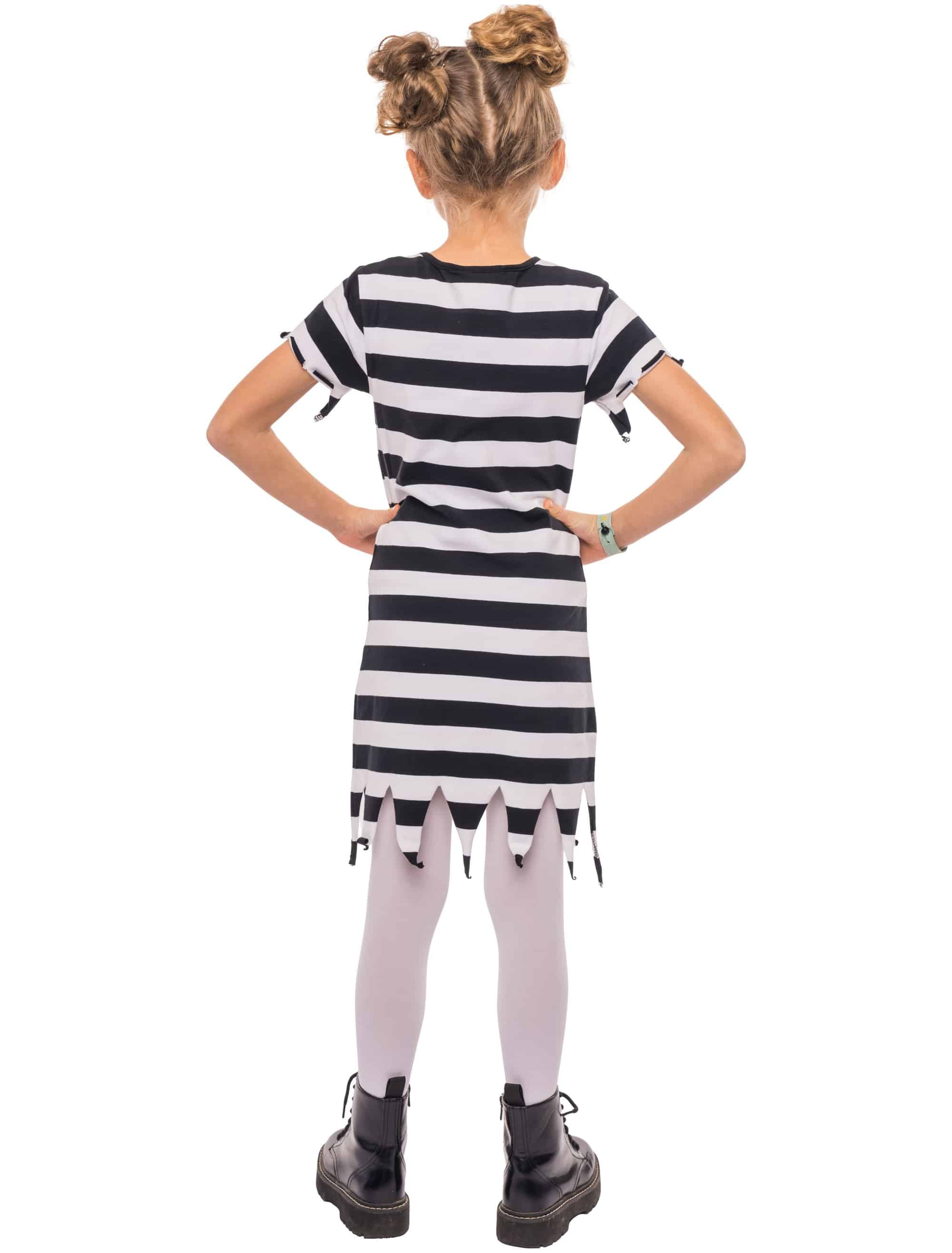 Kleid Gefangene mit Blut Kinder Mädchen schwarz/weiß 104