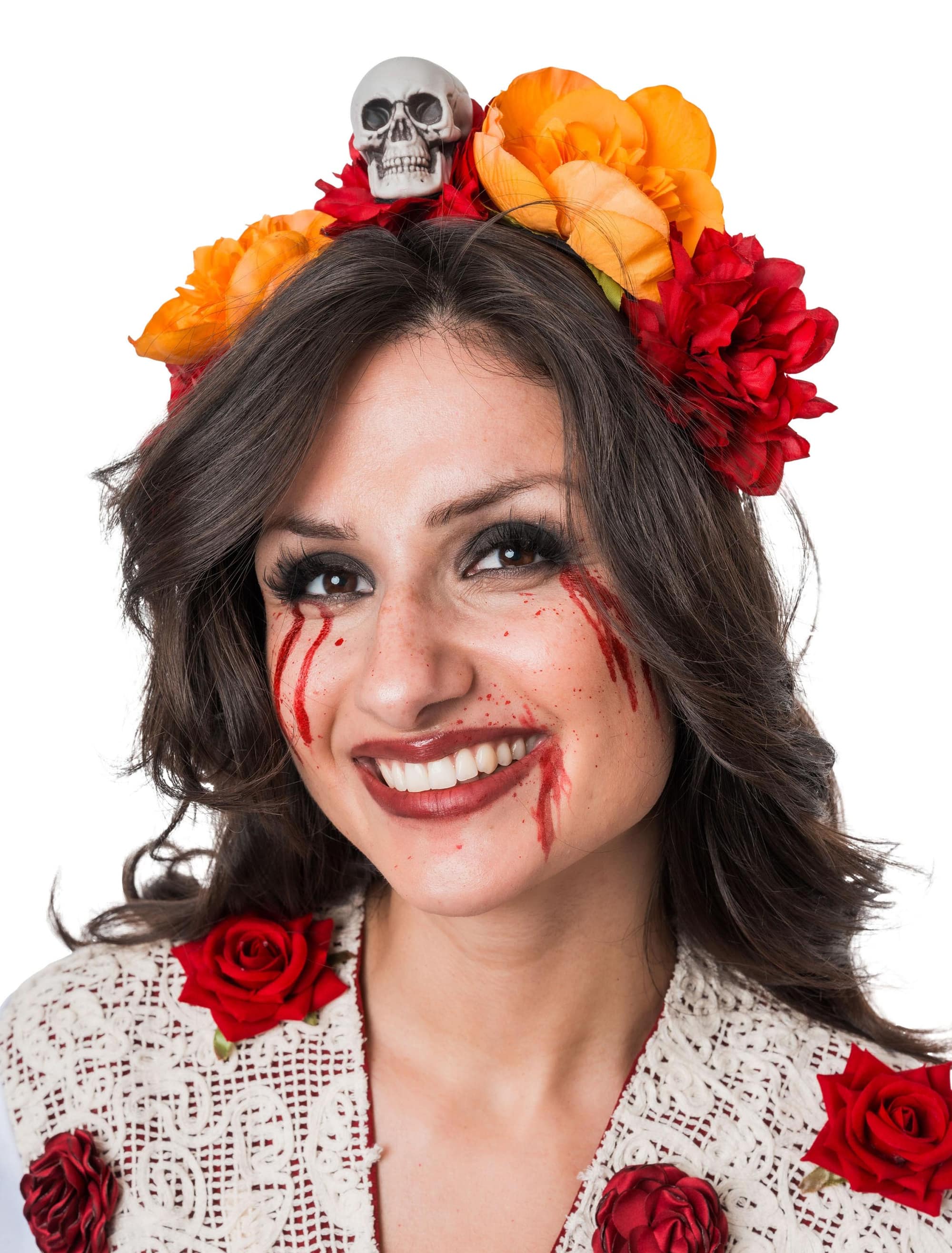 Haarreif Catrina mit Totenkopf bunt