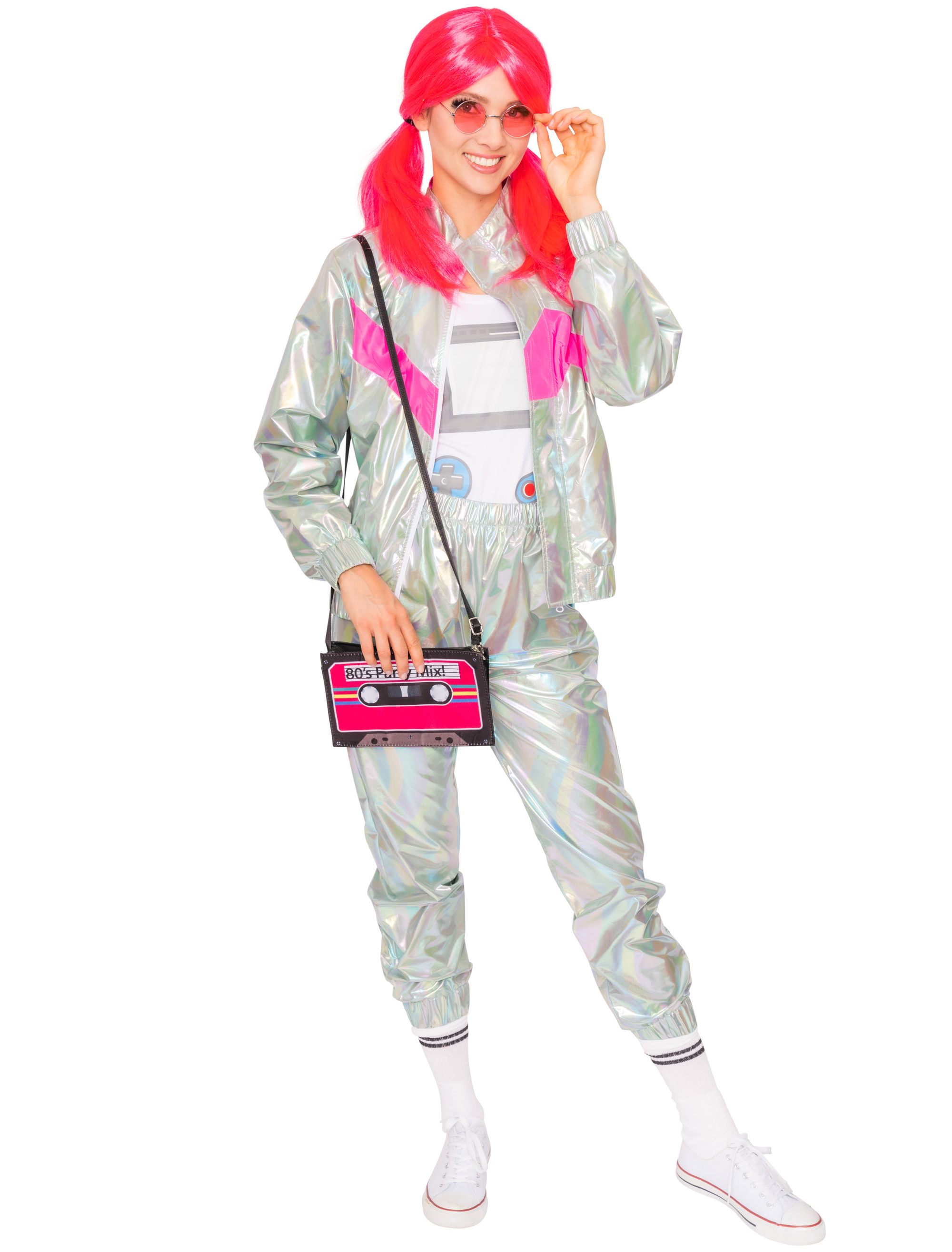 Jacke Jogginganzug silber L/XL