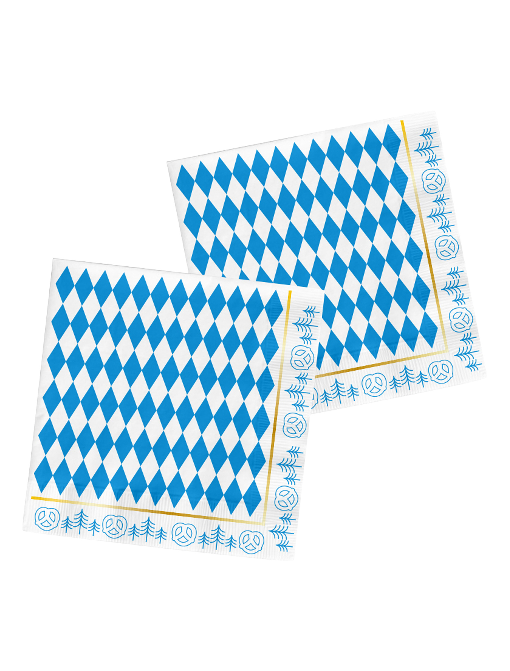 Servietten Oktoberzauber 20 Stk. blau/weiß