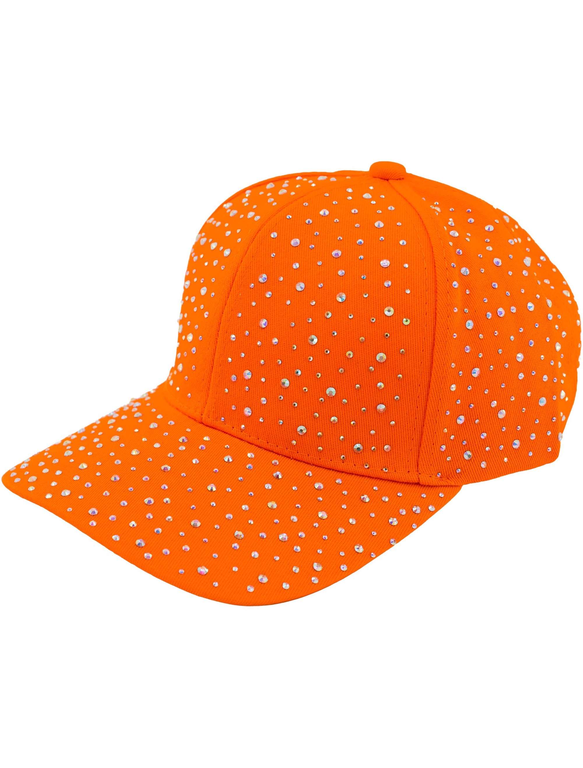 Baseballcap mit Strass orange