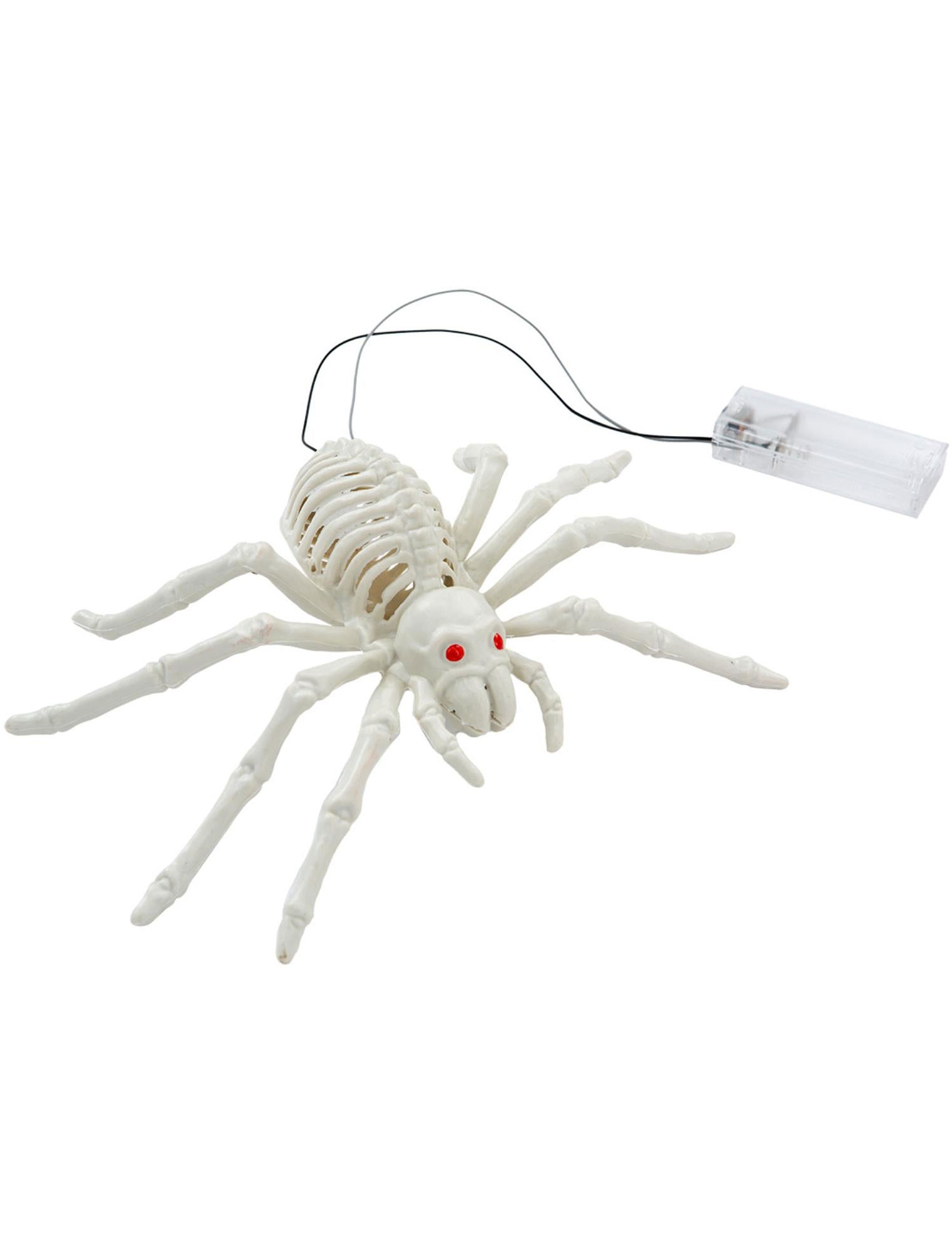 Spinne leuchtend 23cm weiß