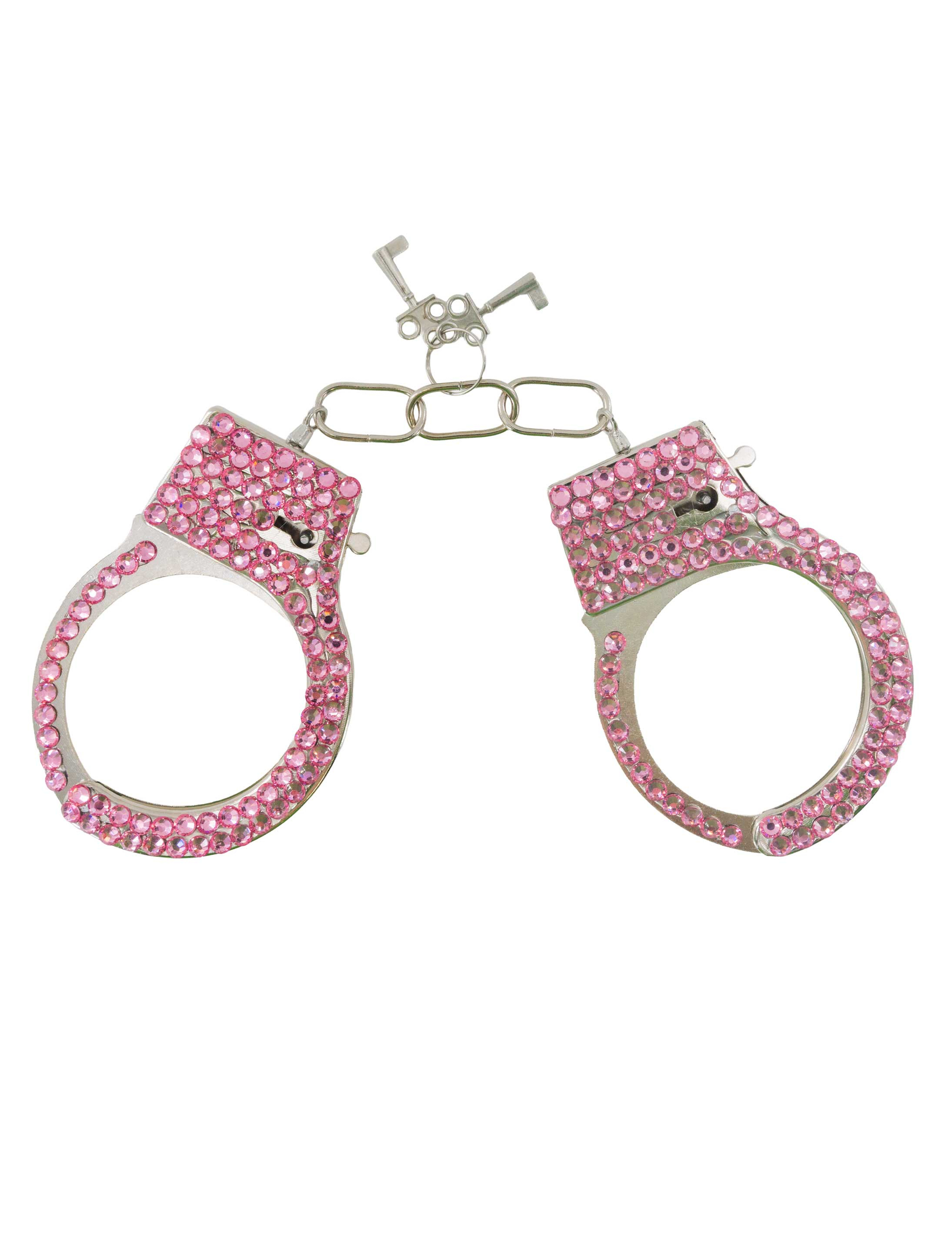 Handschellen mit Strass rosa