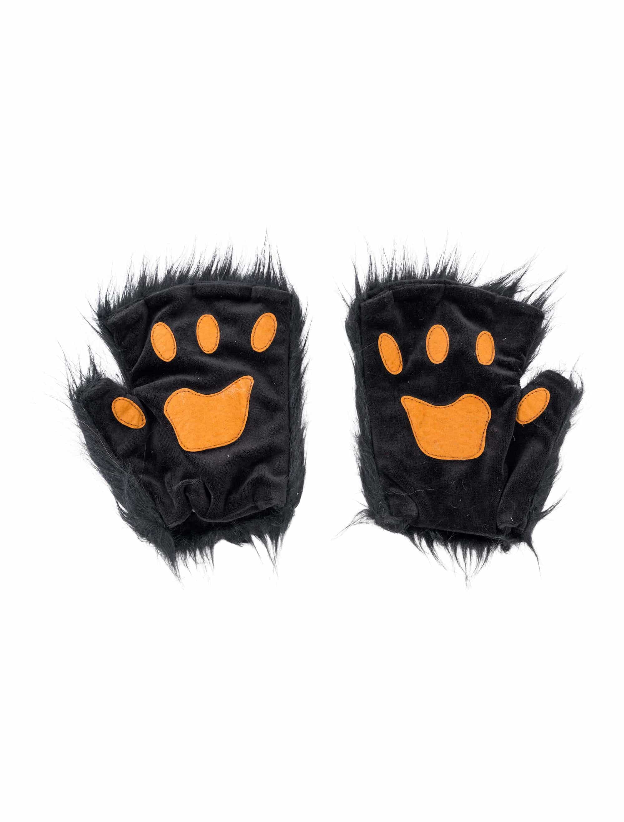 Handschuhe fingerlos Wolf schwarz