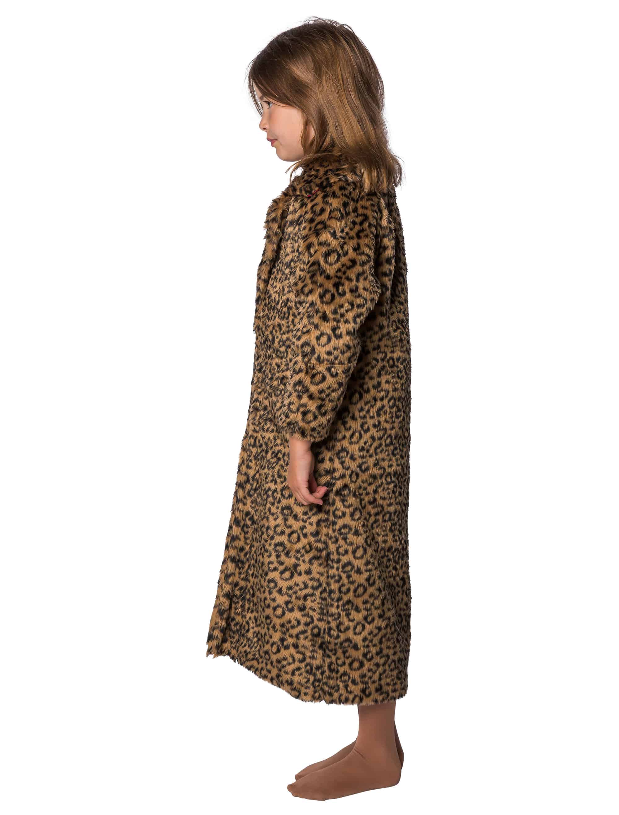 Mantel Kinder Leopardenmuster schwarz/braun 116-128
