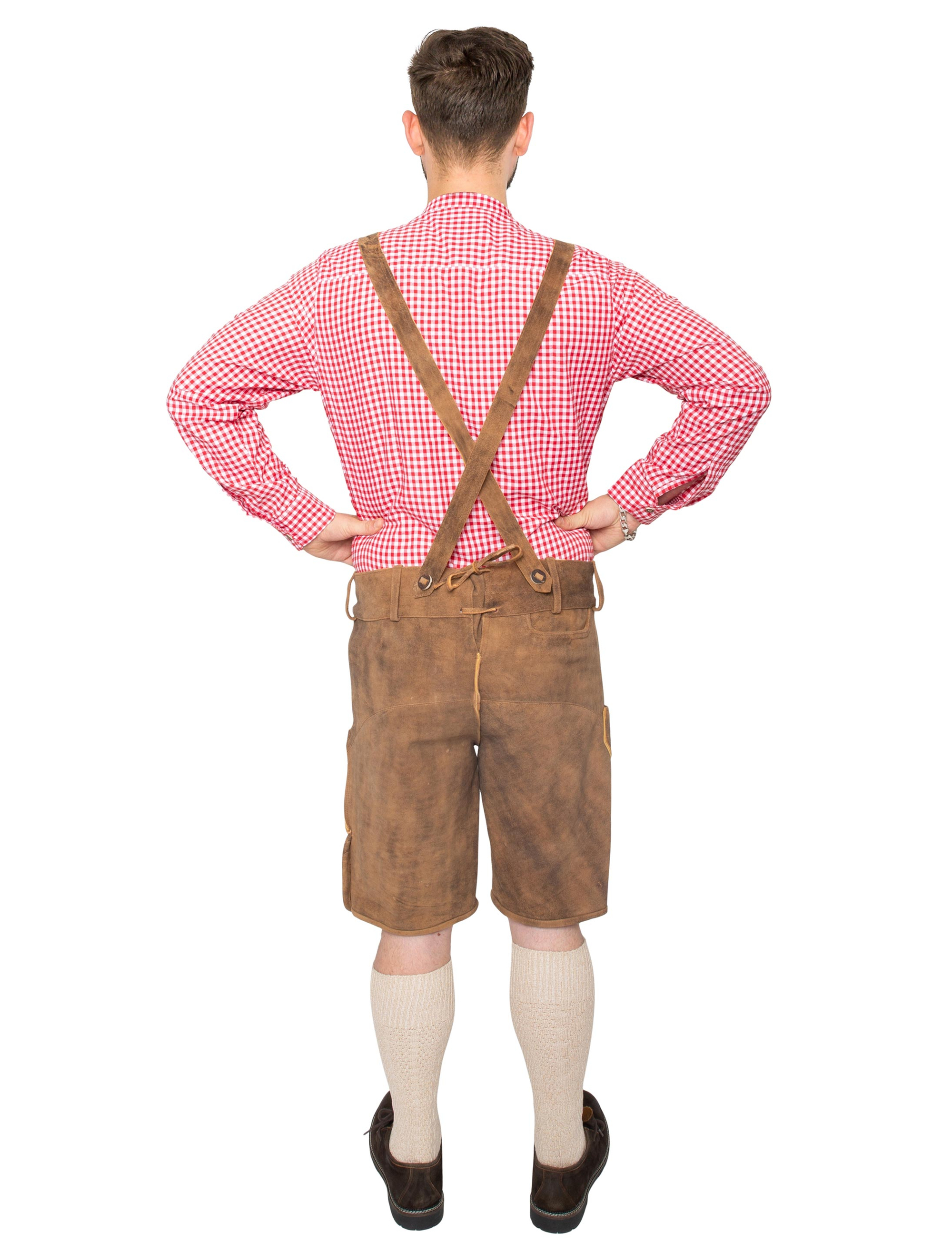 Lederhose kurz Reh Herren hellbraun S