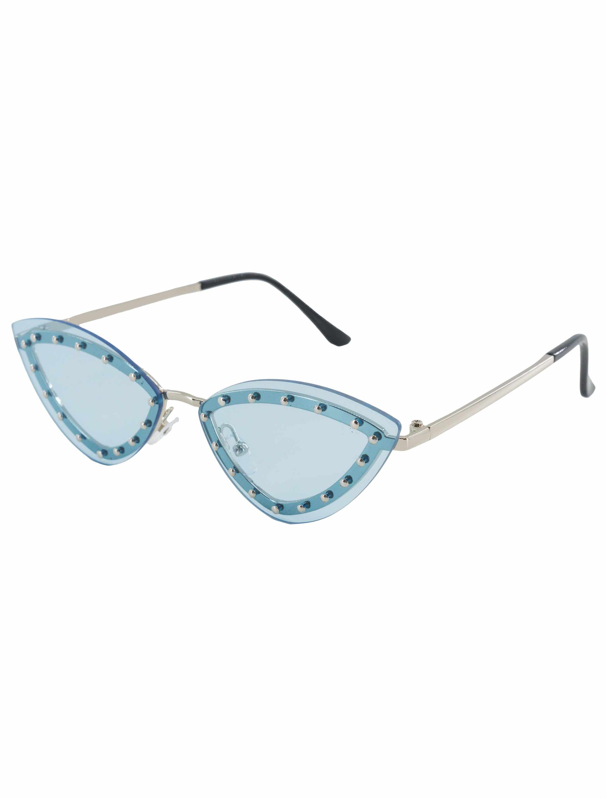 Brille Katzenaugen blau