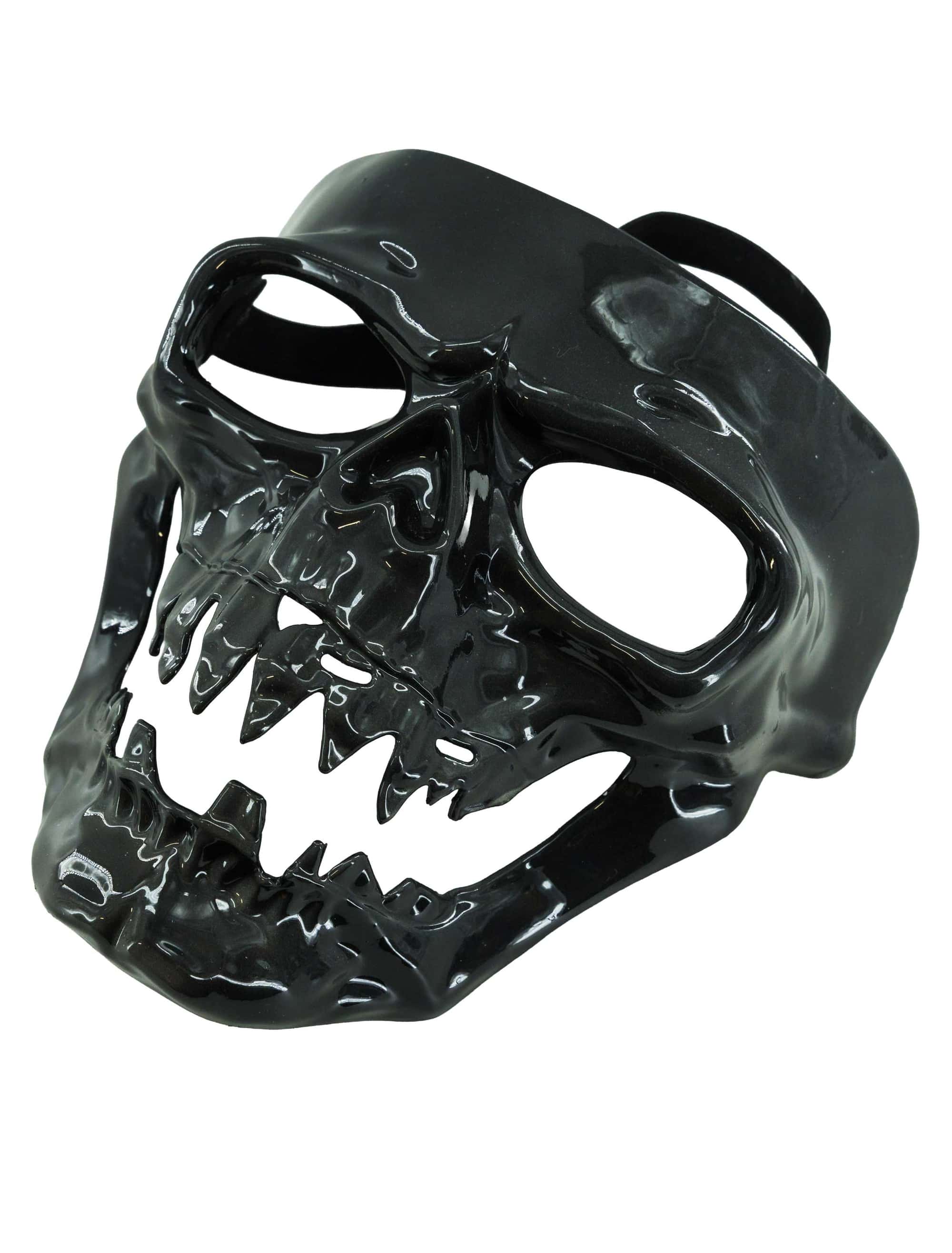 Maske Totenkopf grau