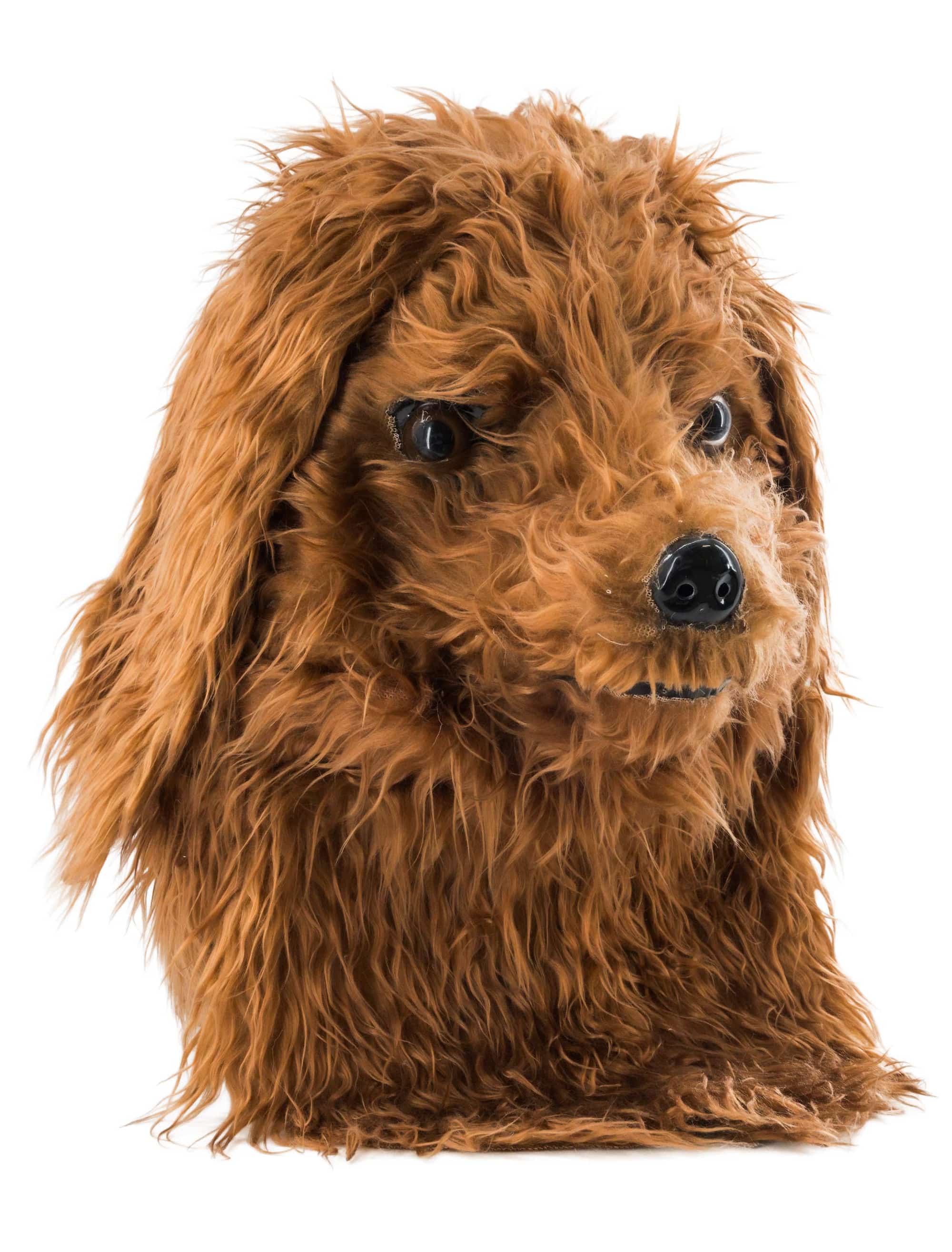 Vollmaske Hund mit beweglichem Mund braun