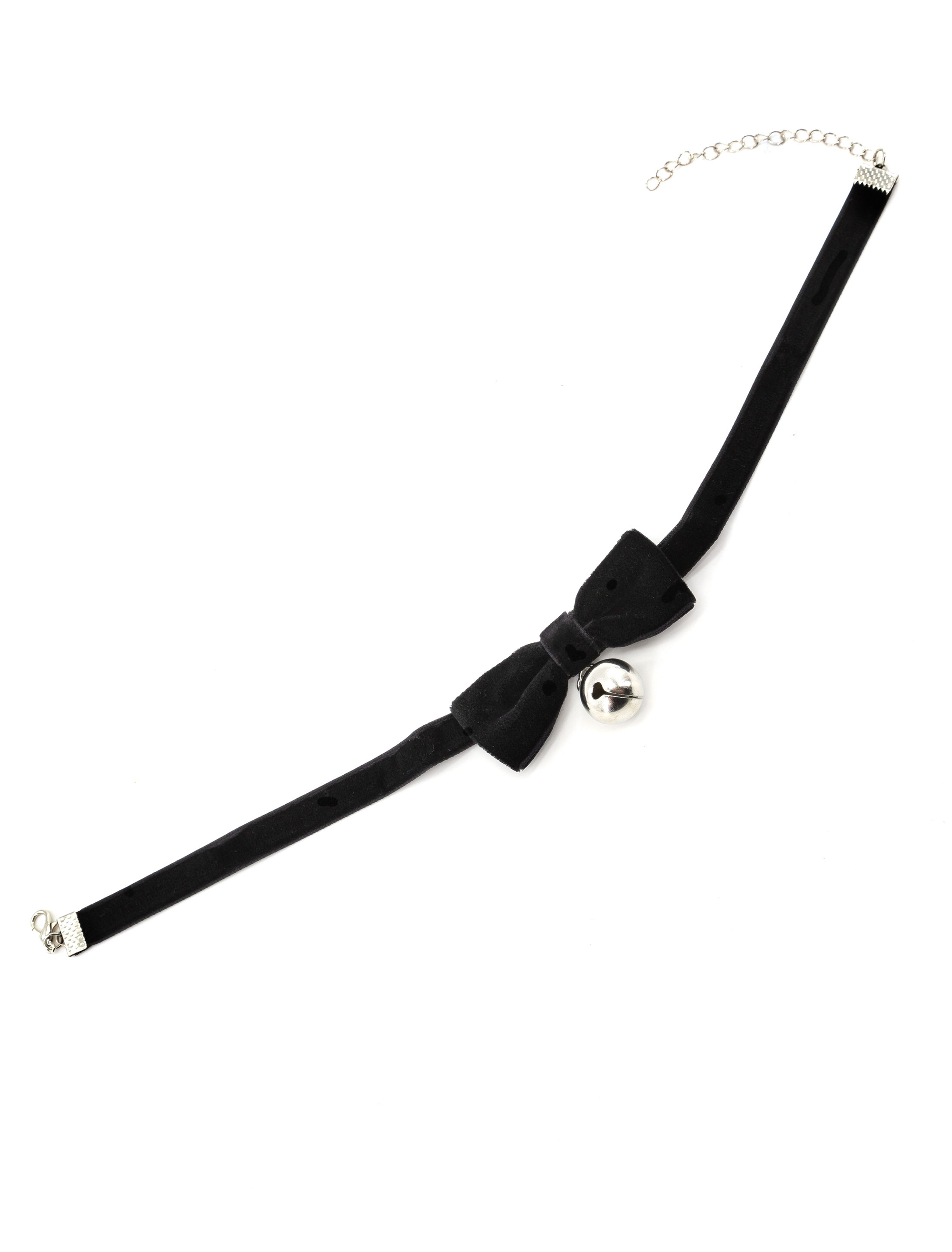 Halsband schwarz mit Glöckchen