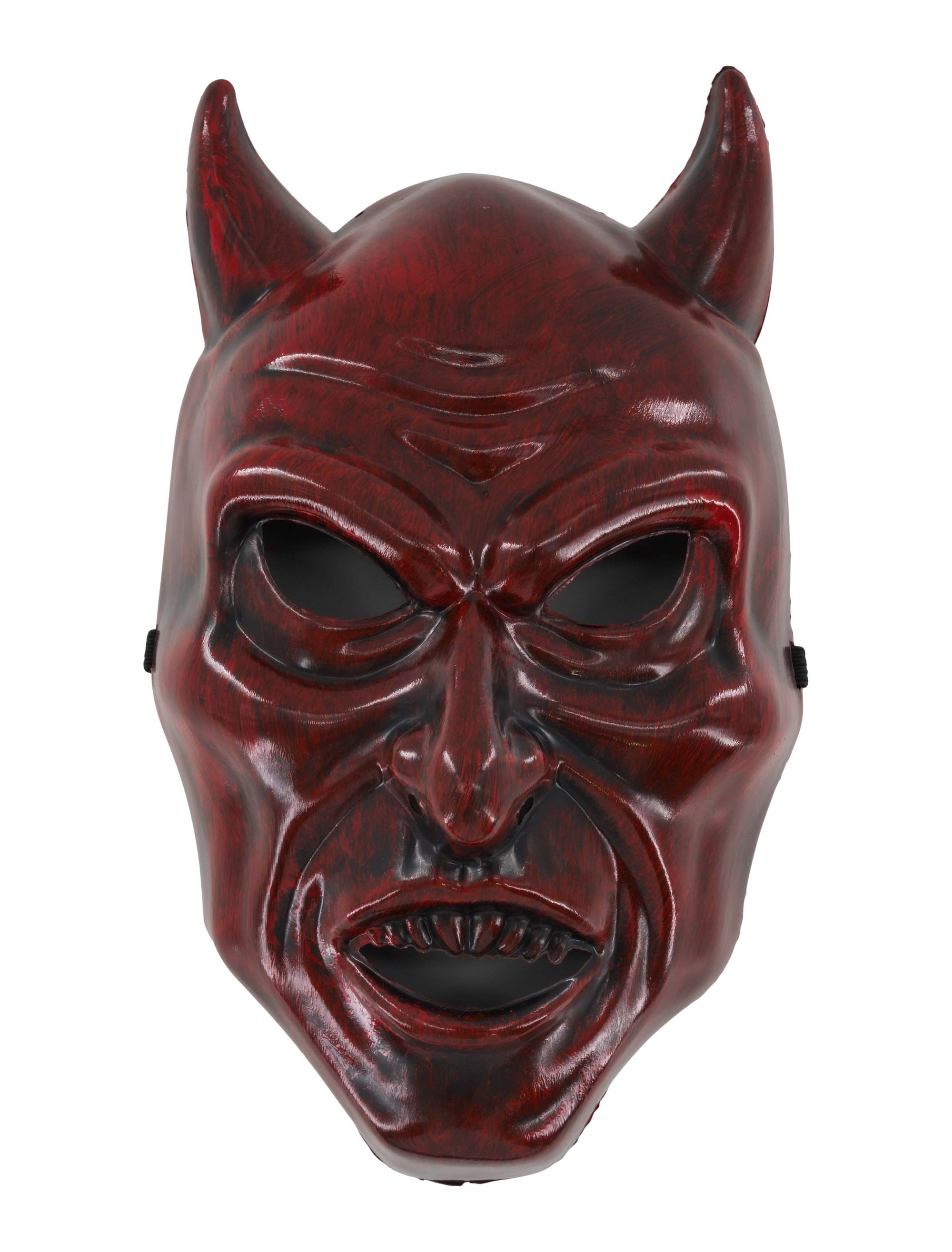 Maske Teufel rot/schwarz