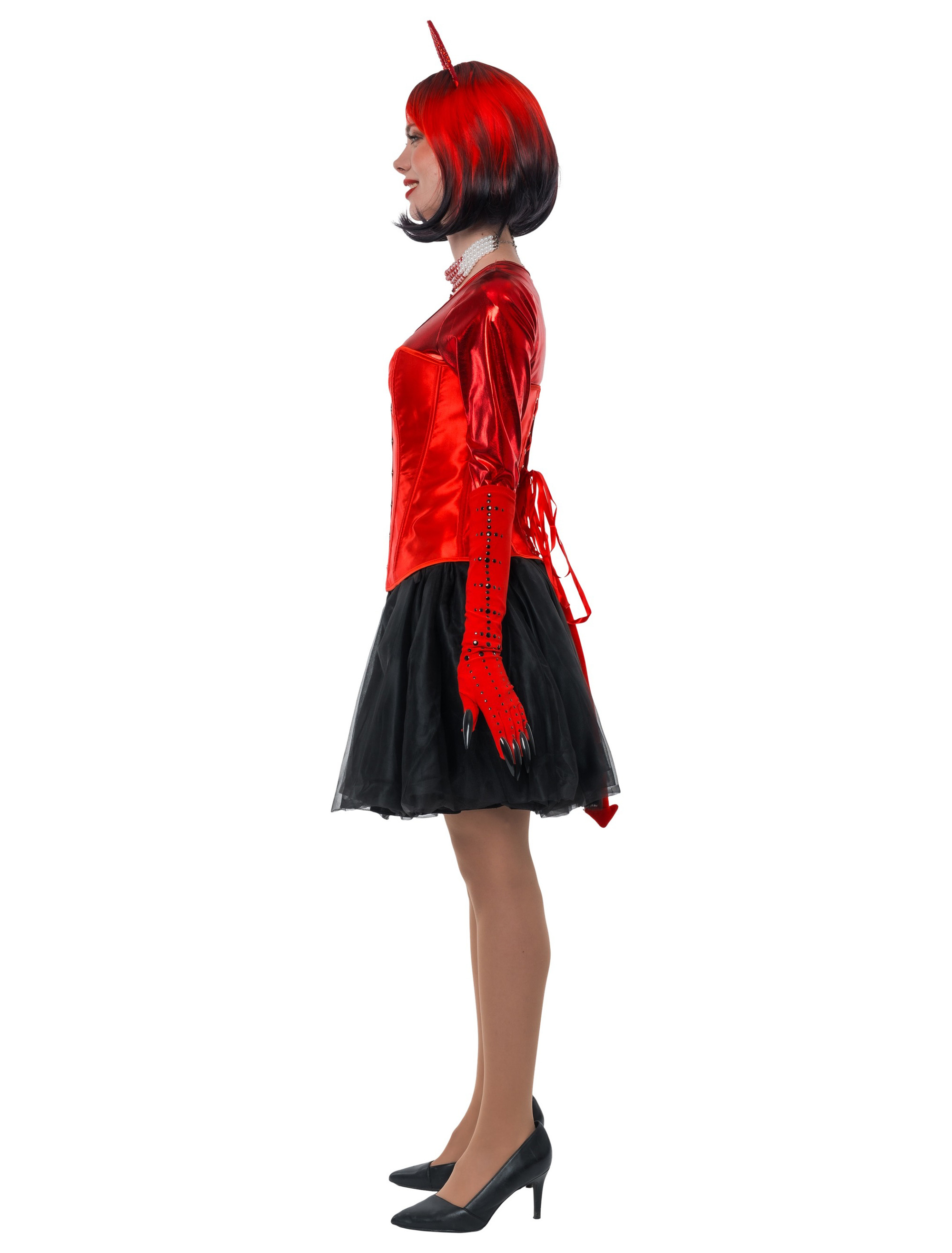 Corsage trägerlos Damen rot S/M