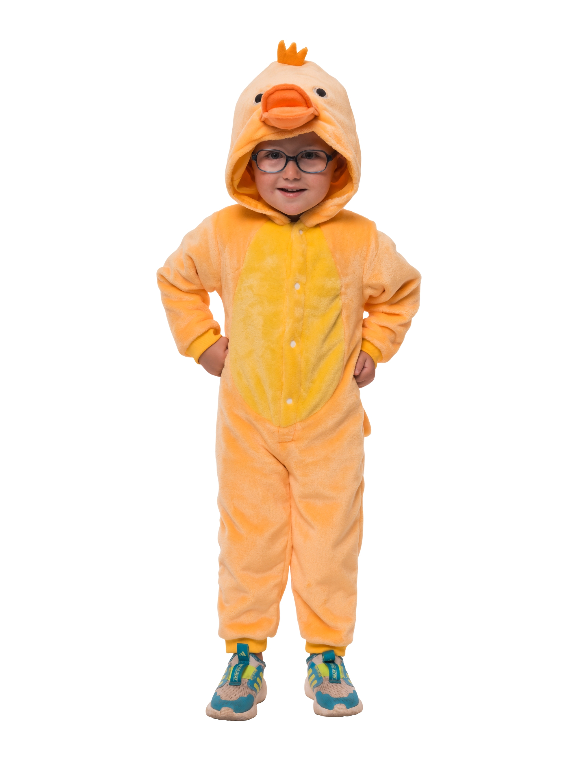 Overall Plüsch Küken Kinder gelb 98/104