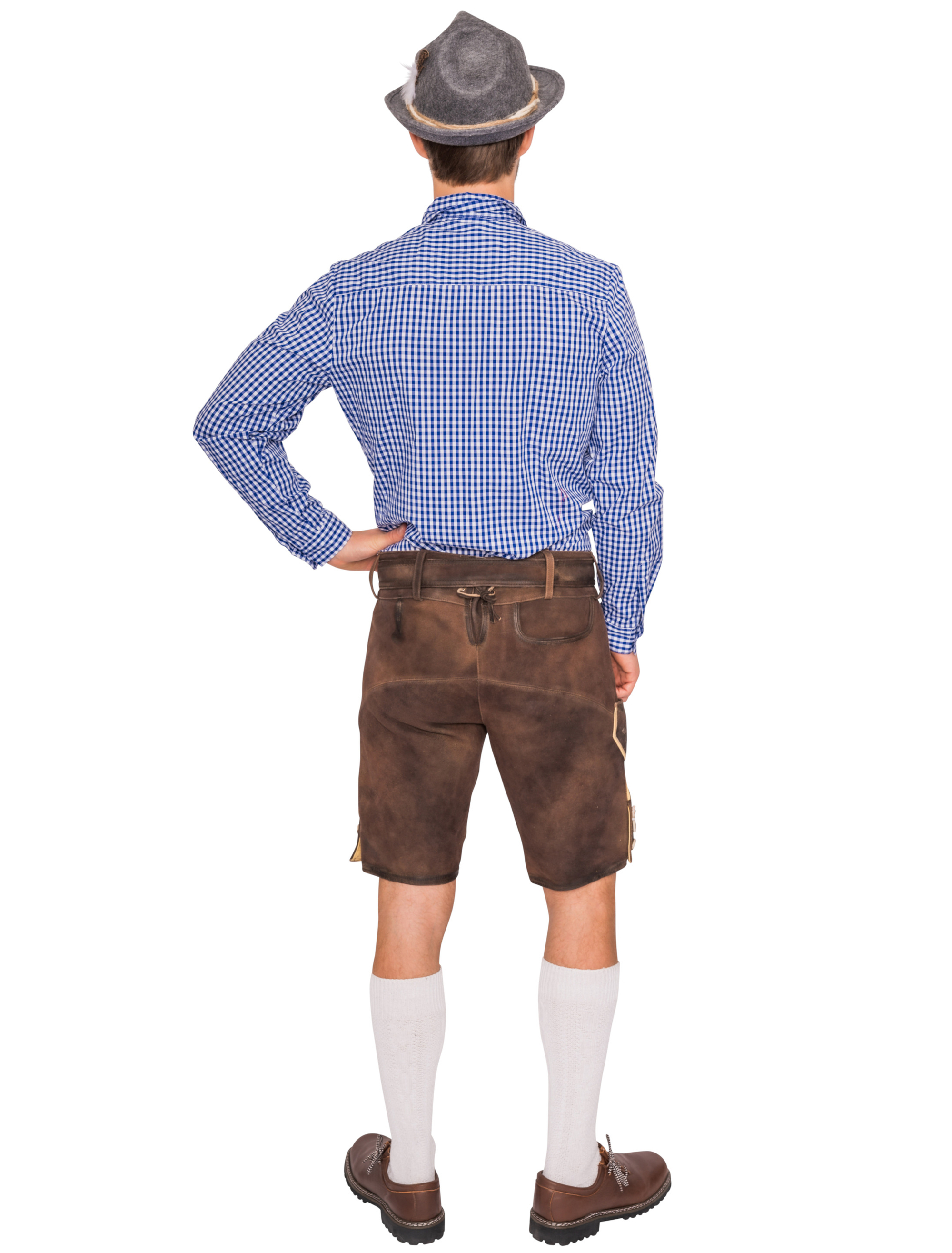 Lederhose Leo kurz Herren braun 4XL