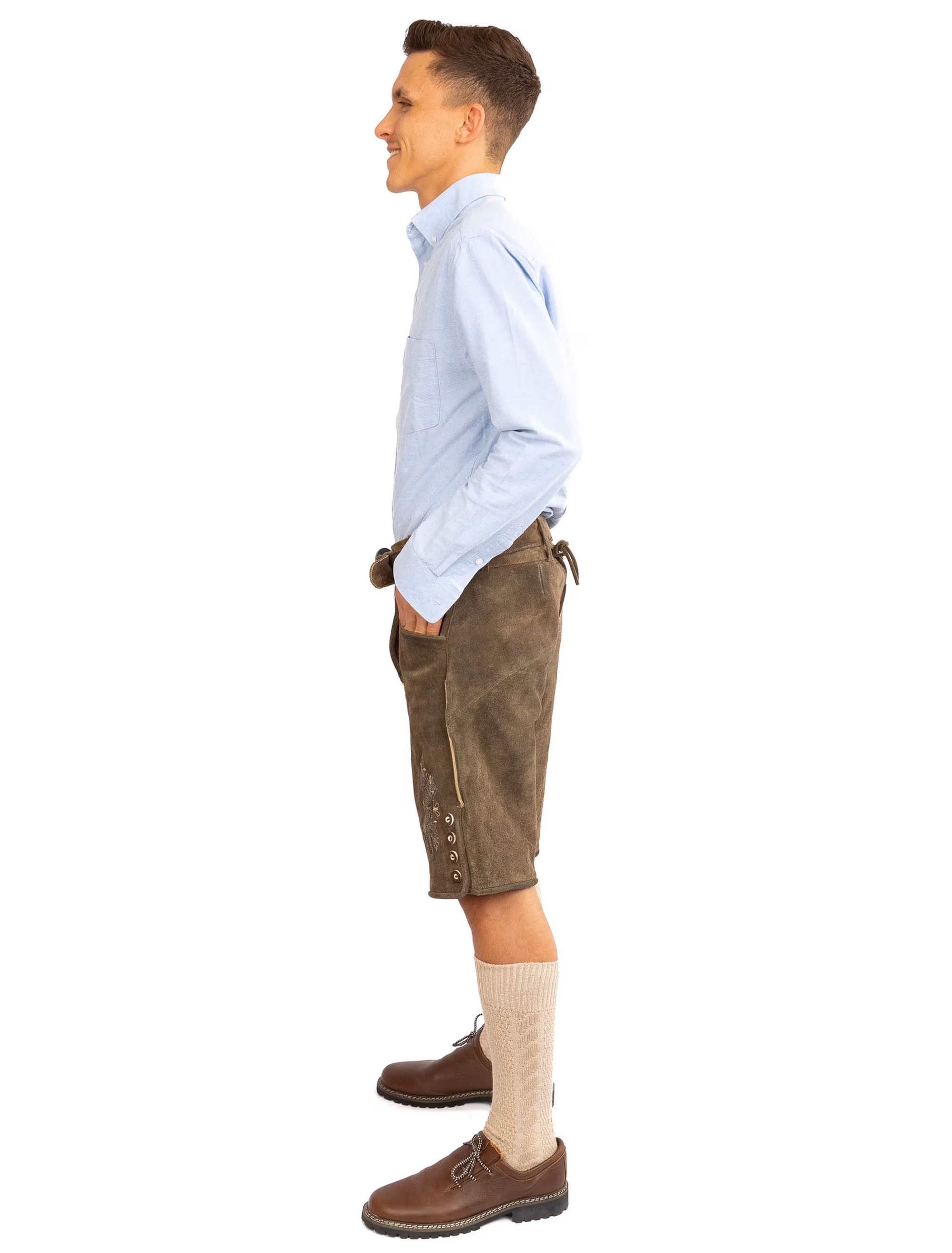 Lederhose Sebastian kurz Herren grau S