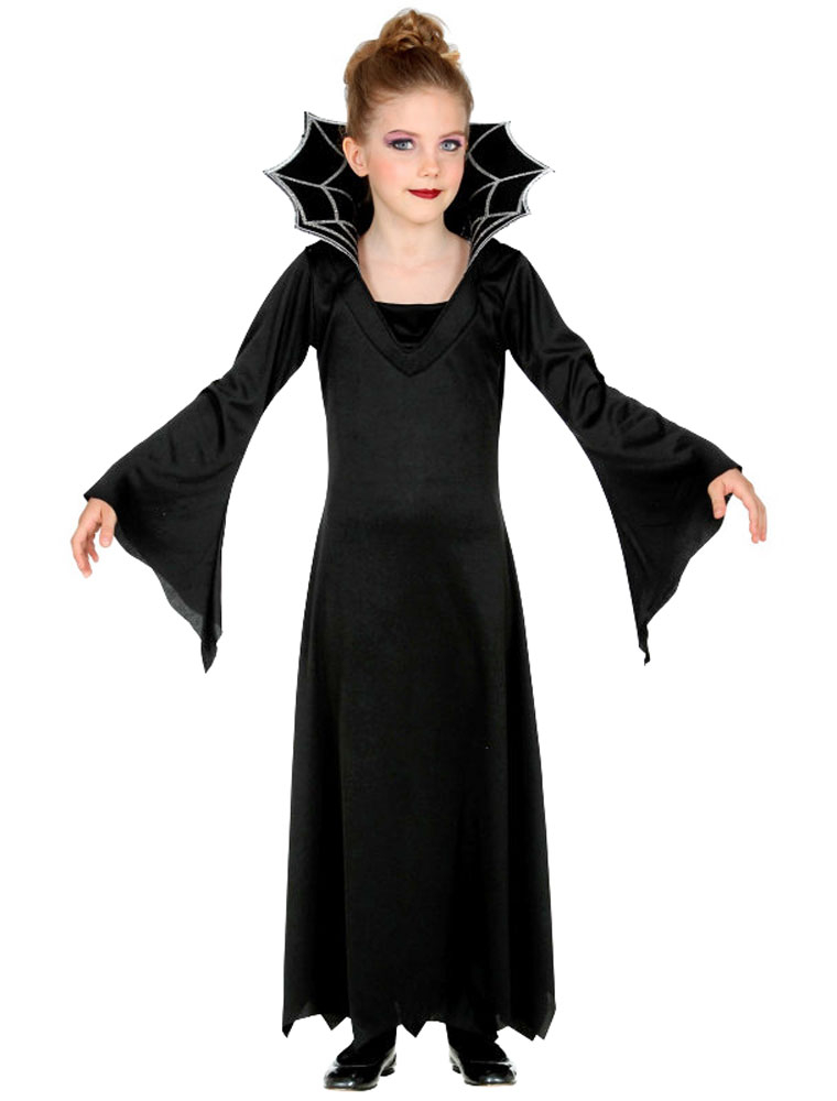 Kleid Vampir Kinder schwarz 140
