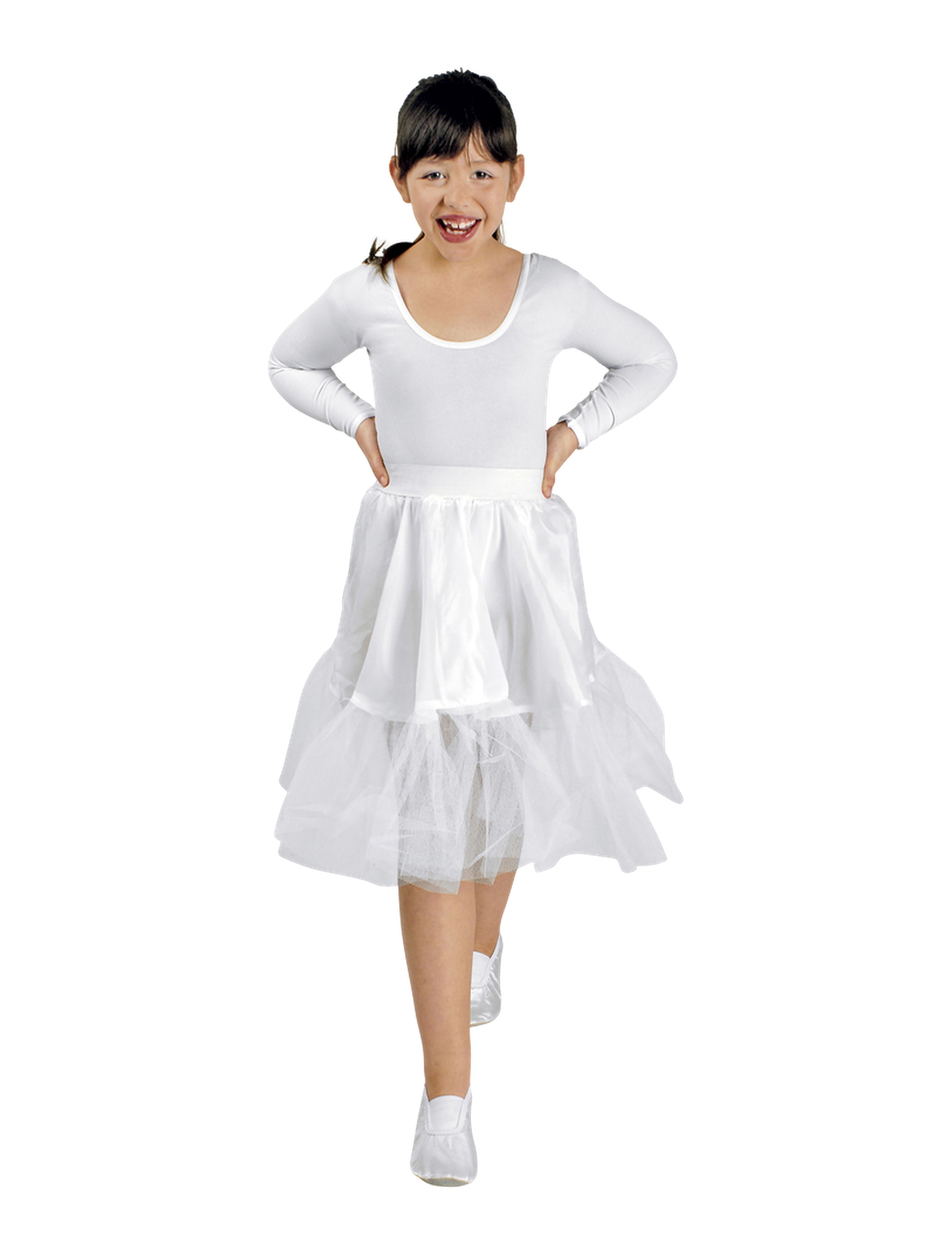 Petticoat Rock 'n' Roll Kinder weiß one size