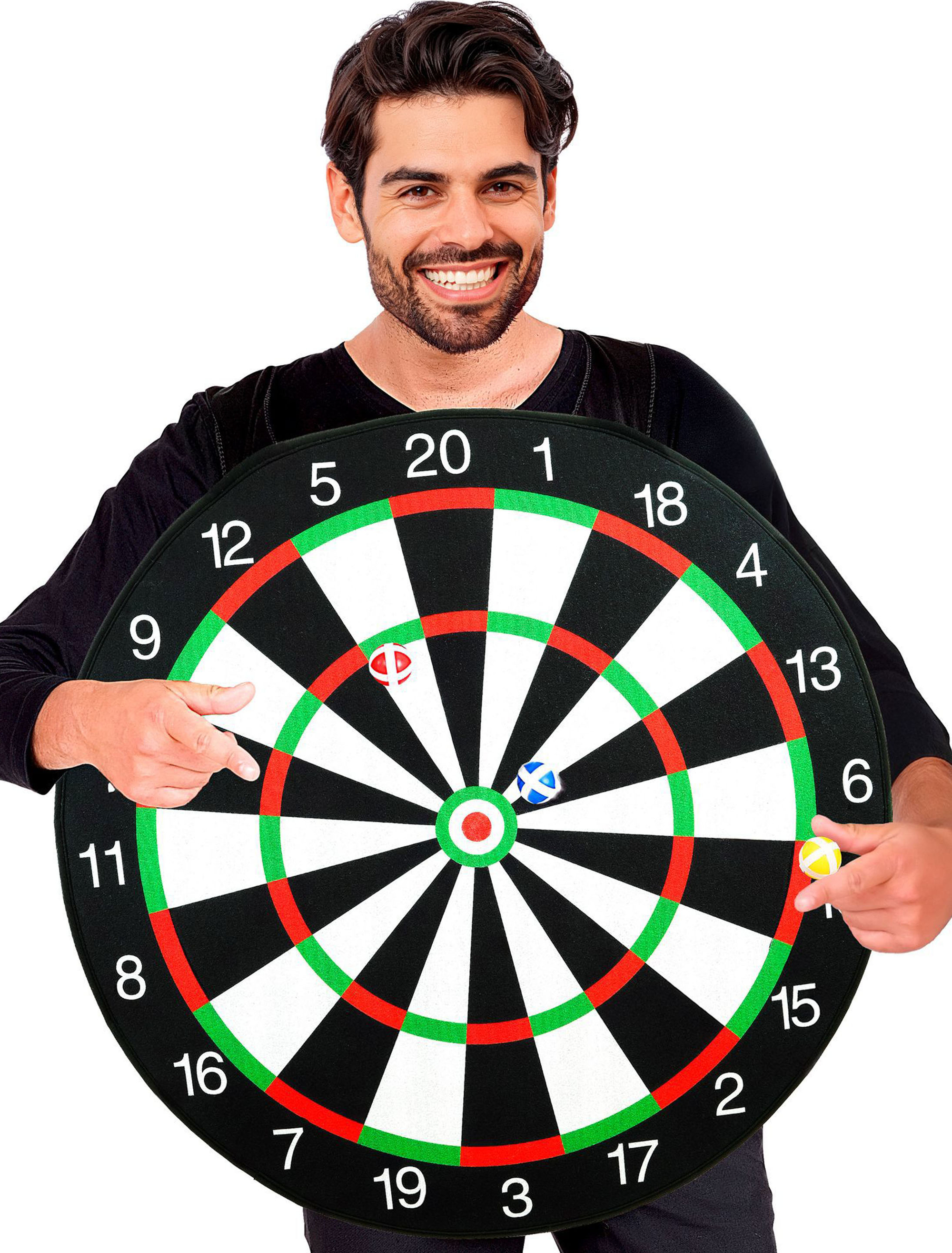 Kostüm Dartscheibe 4-tlg. bunt one size
