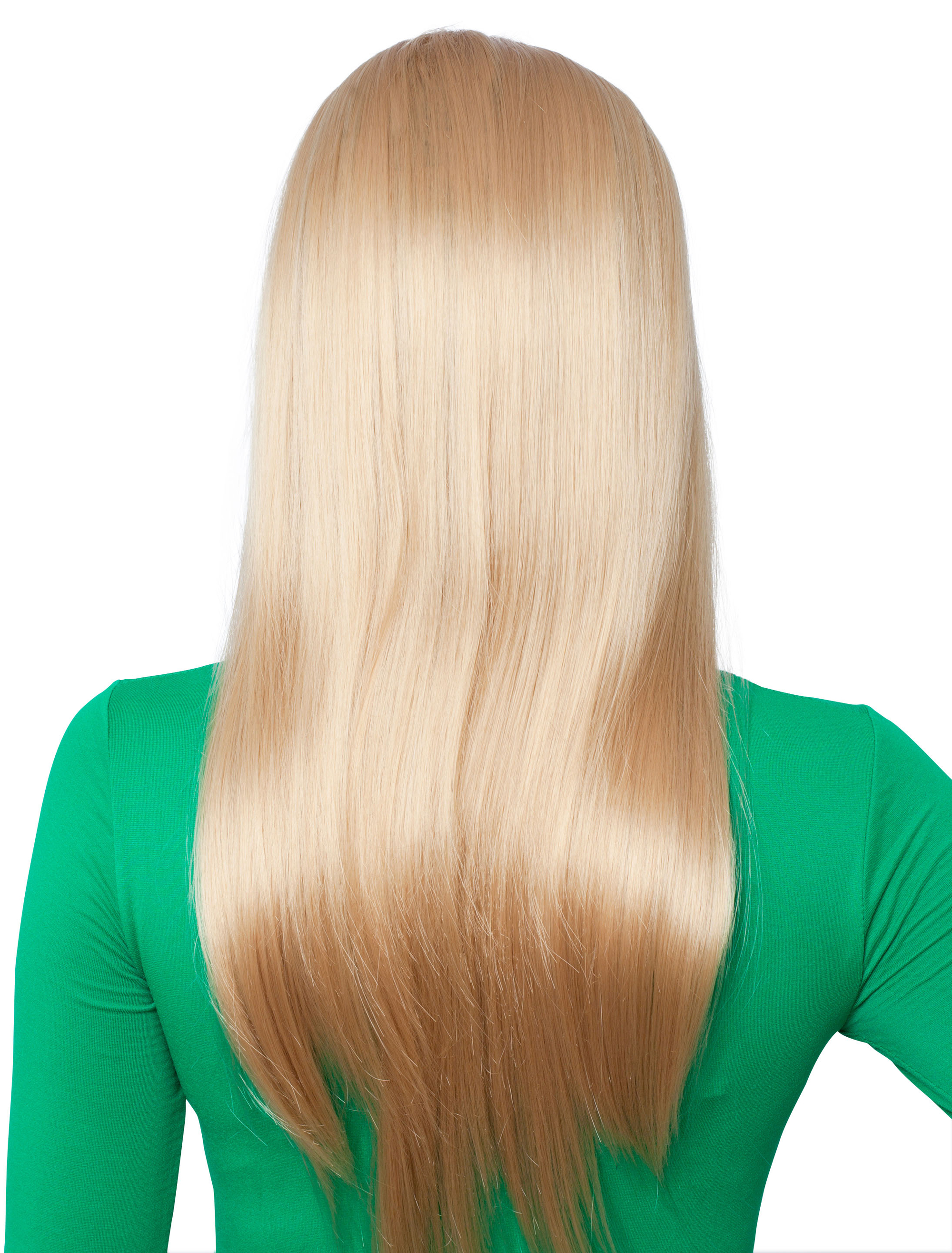 Perücke lang glatt blond one size