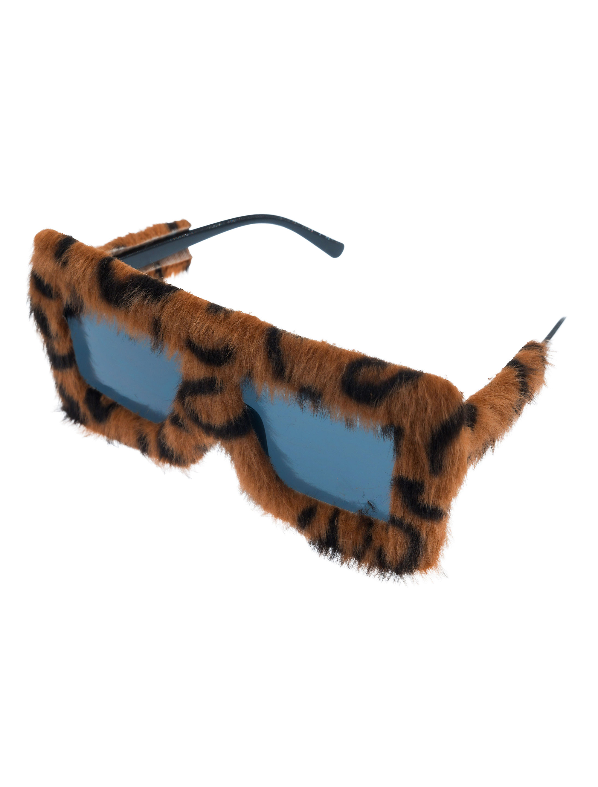 Brille Plüsch Leopard braun/schwarz