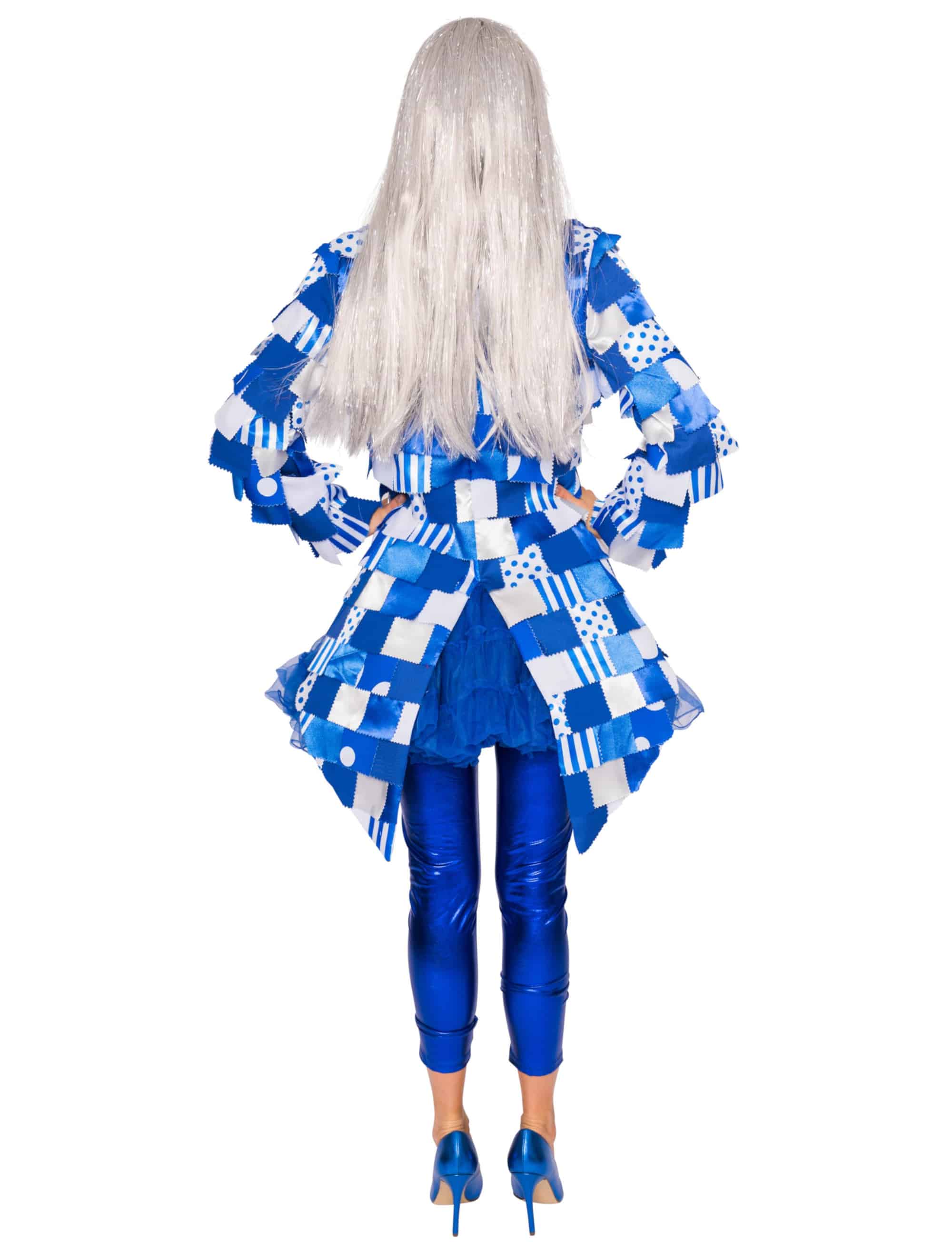 Lappenfrack Damen weiß/blau 44