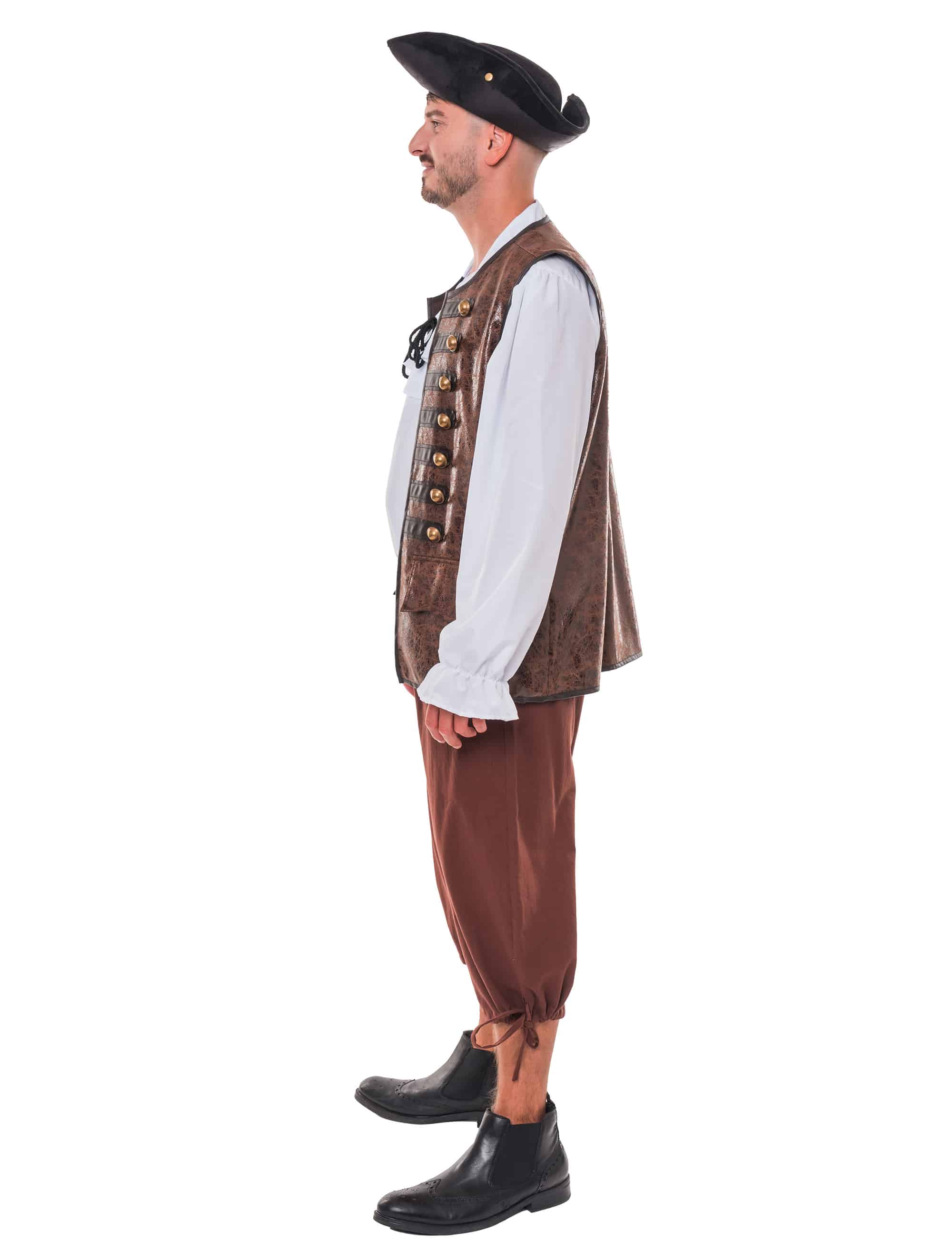 Weste Pirat Herren braun S/M