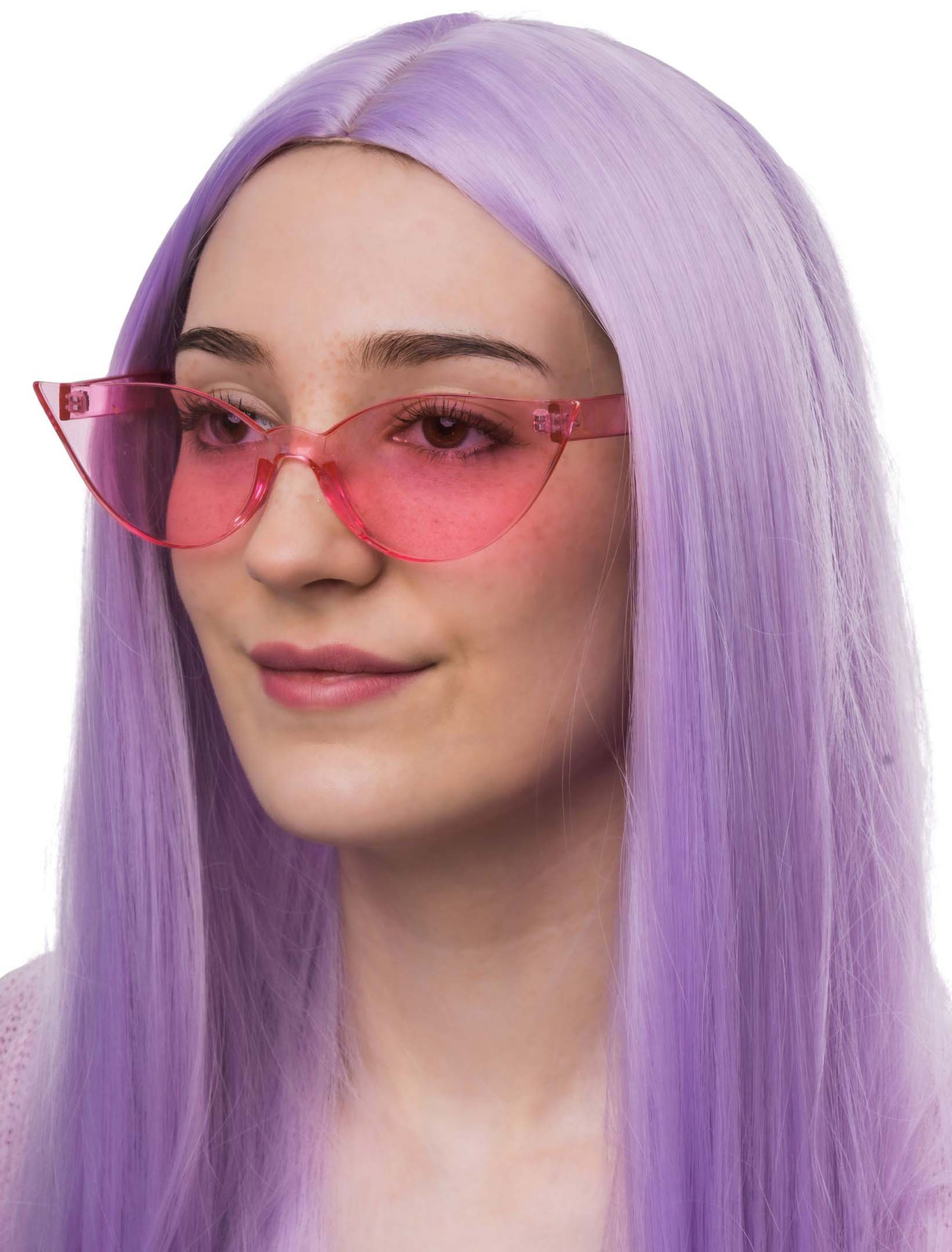 Brille Cat Eye transparent pink
