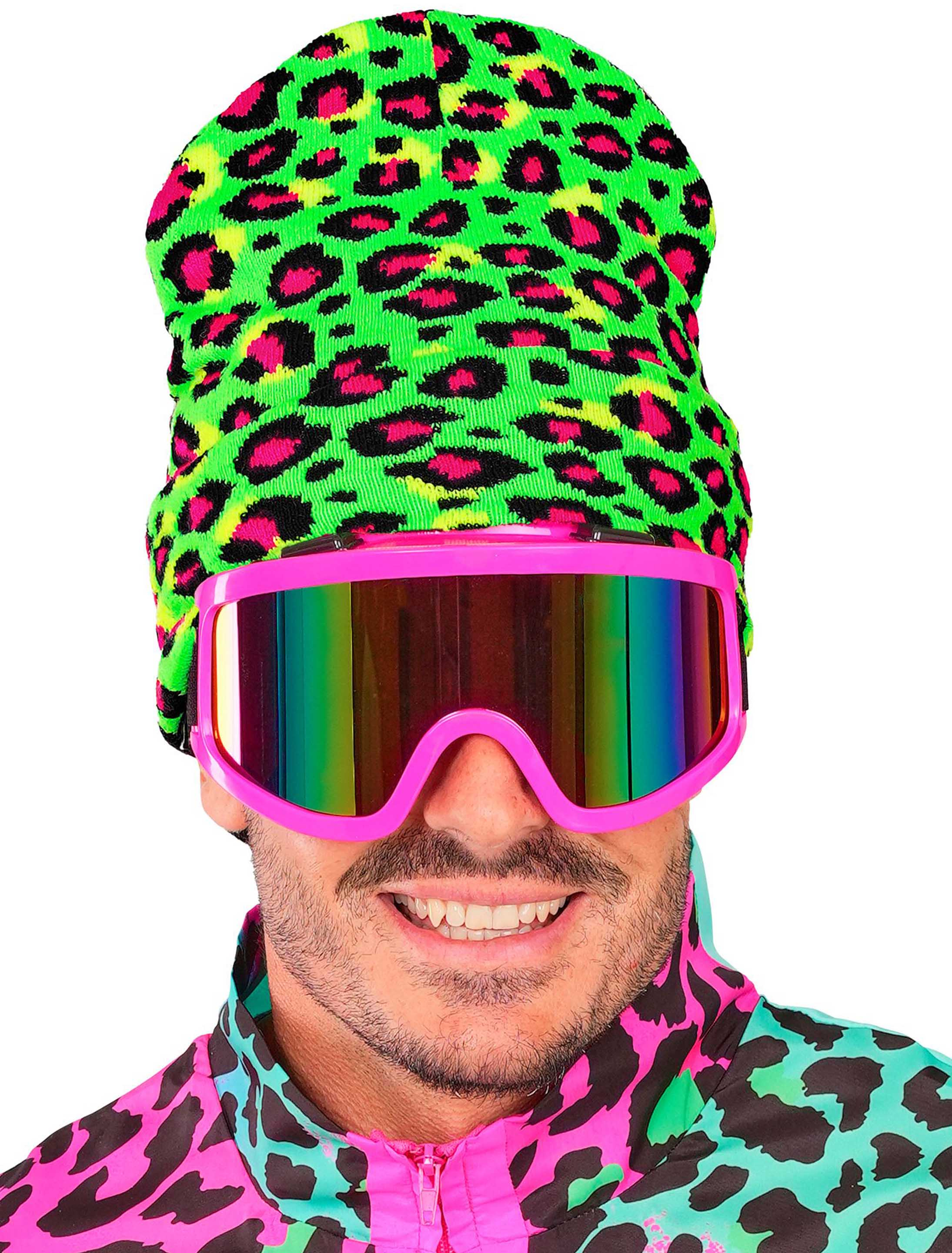 Beanie Après-Ski mit UV-Effekt neongrün
