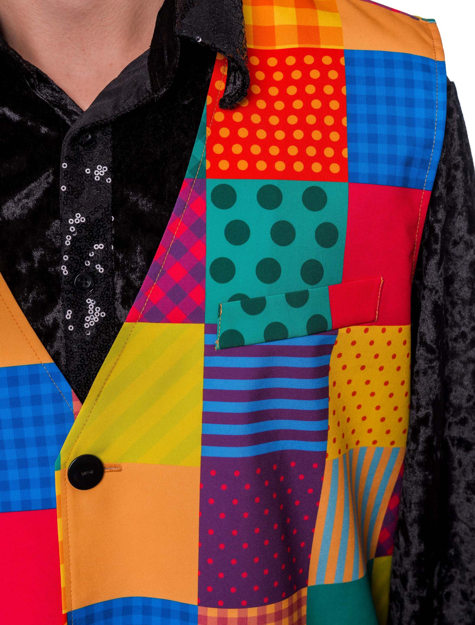 Weste Clown Herren bunt S/M