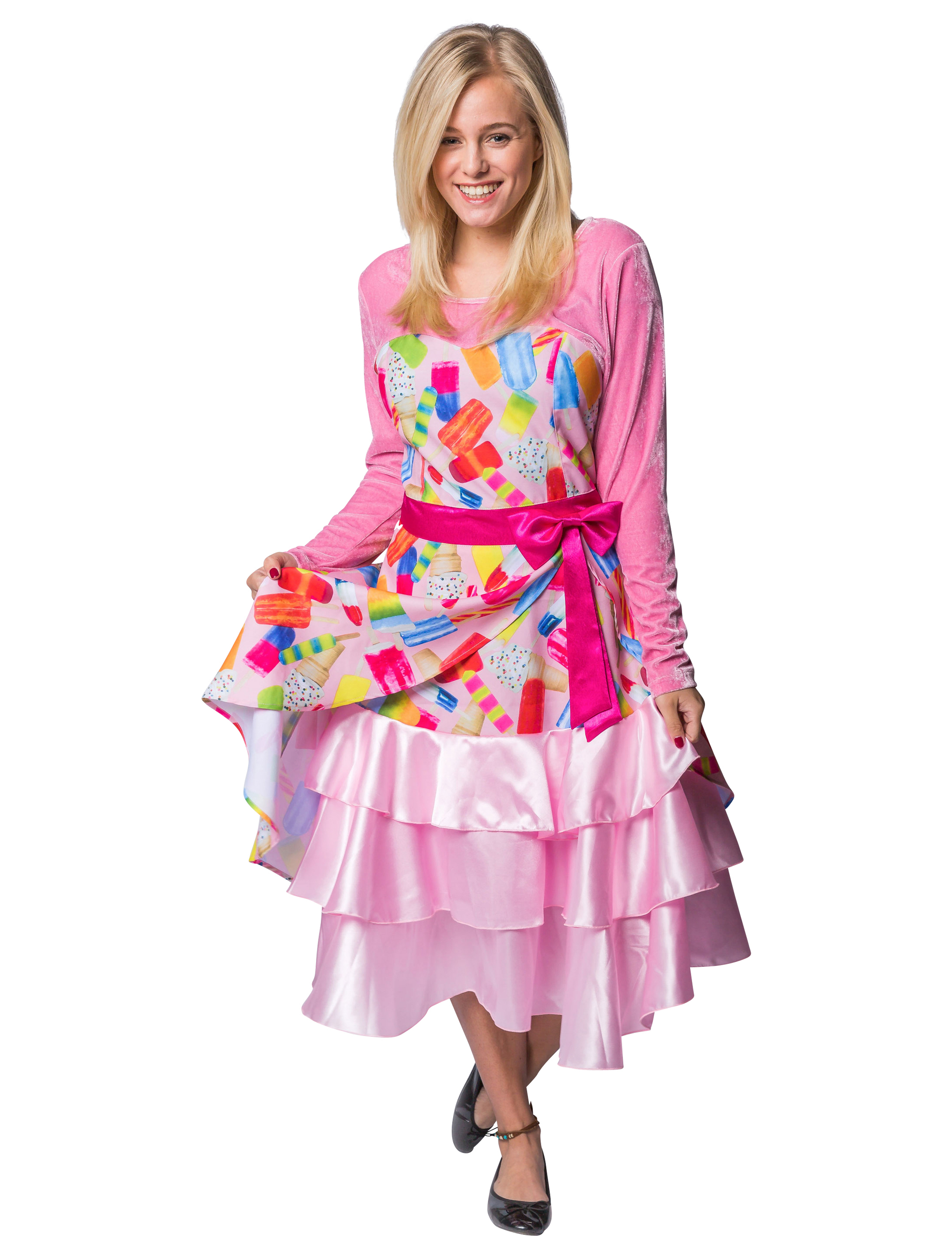 Kleid Candy Ice Cream Damen rosa 2XL