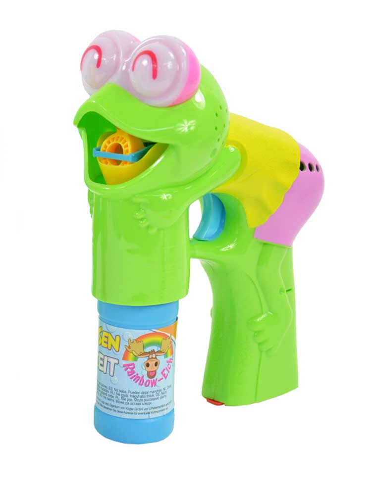 Seifenblasenpistole Frosch mit Licht und Musik Kinder grün