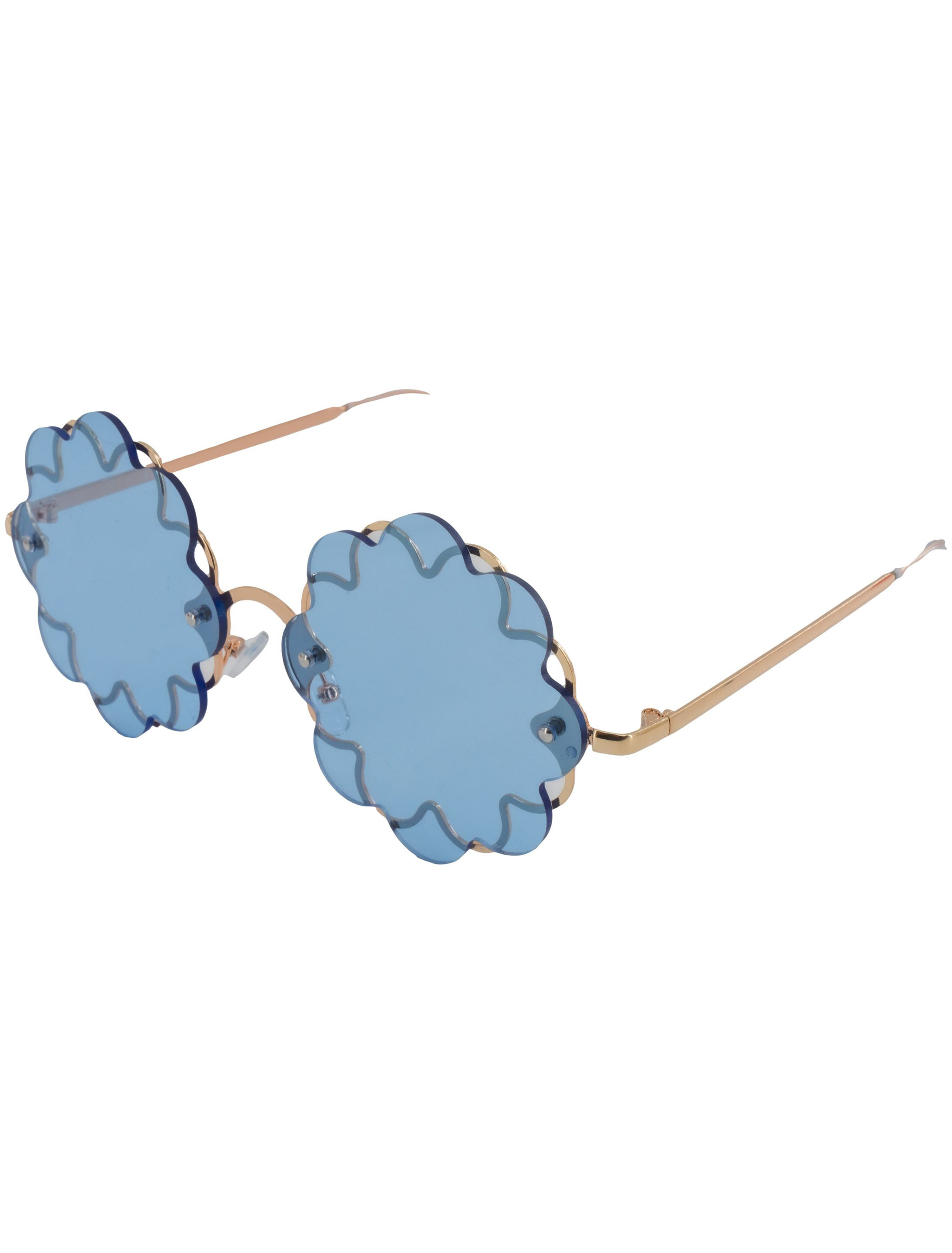 Brille Blume blau