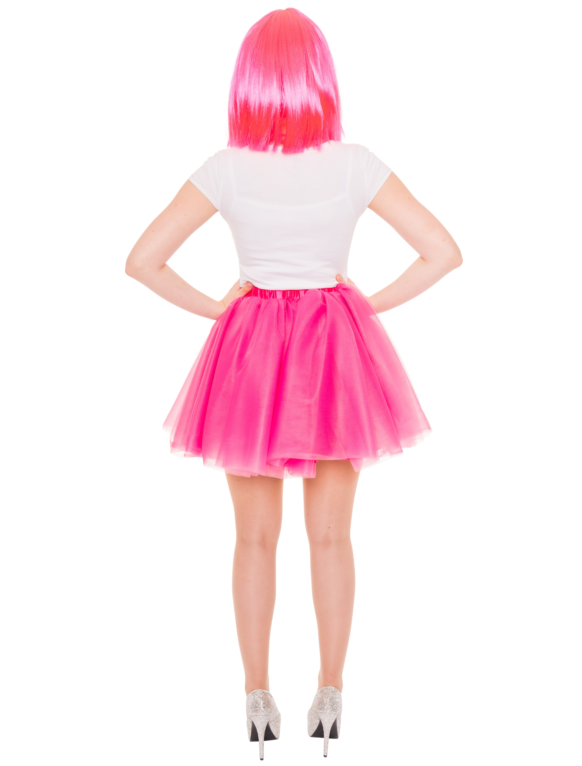 Tüllrock Damen neonpink one size